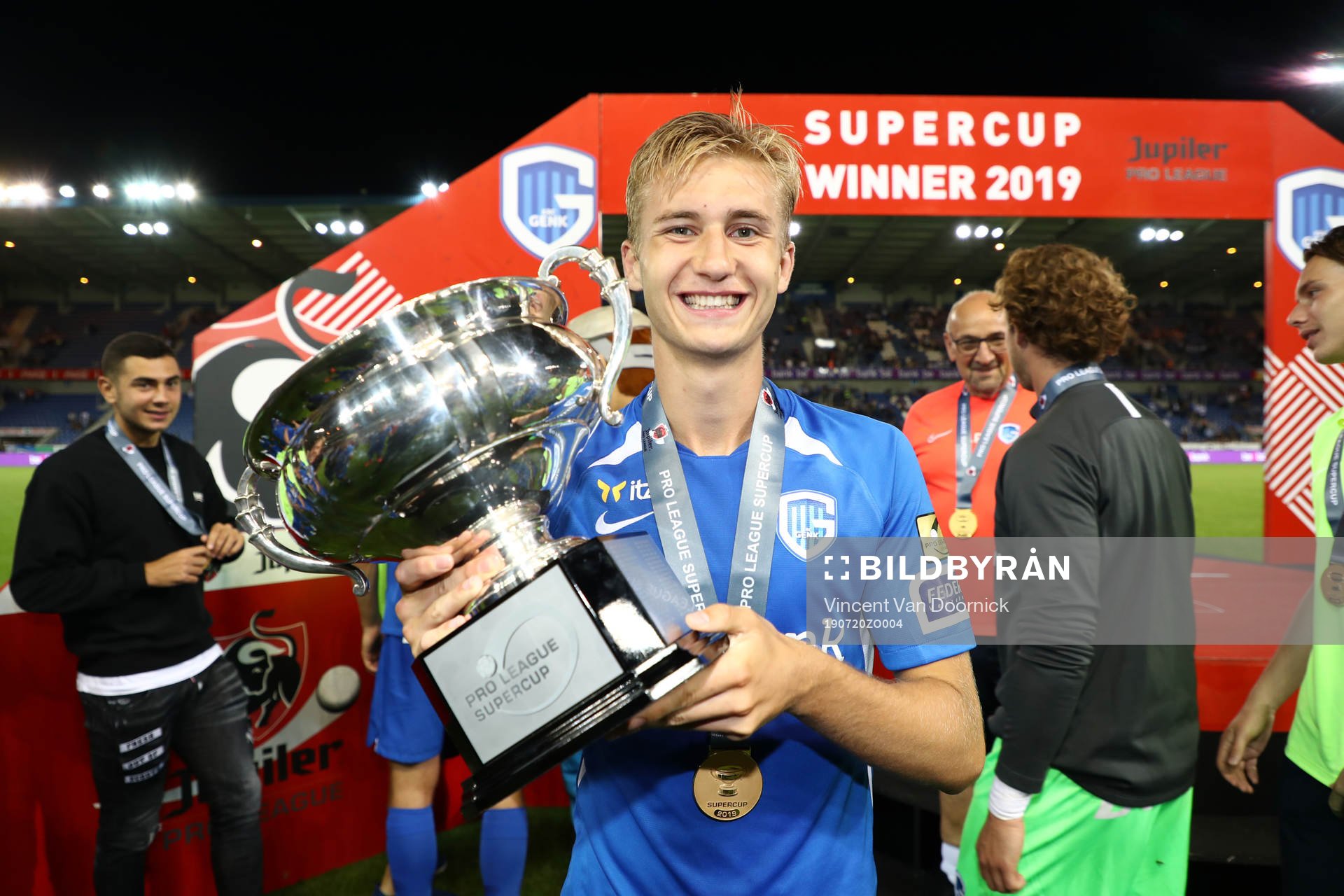 GENK, BELGIUM - JULY 20: Benjamin Nygren of Genk celebrates