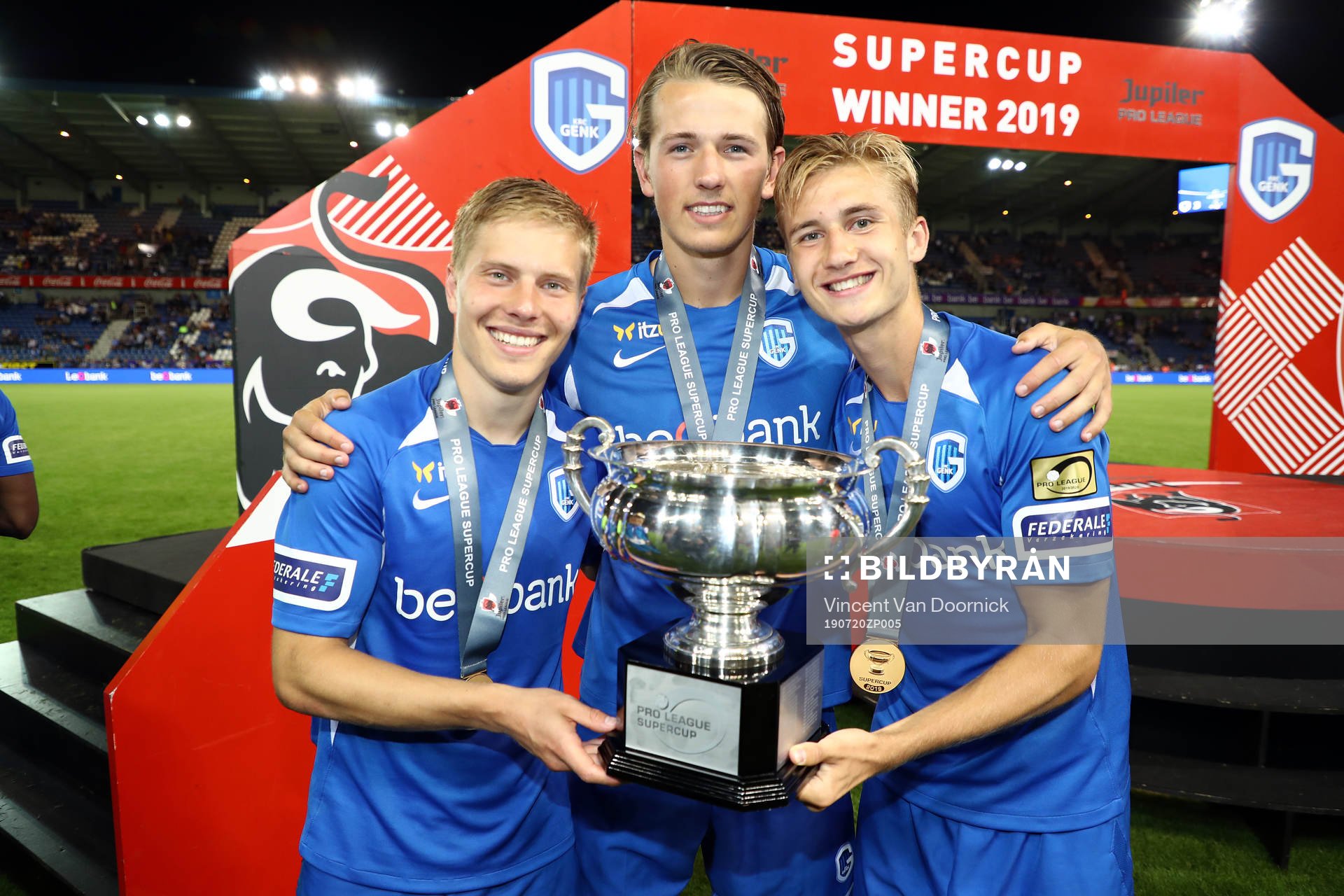 GENK, BELGIUM - JULY 20: Benjamin Nygren of Genk celebrates