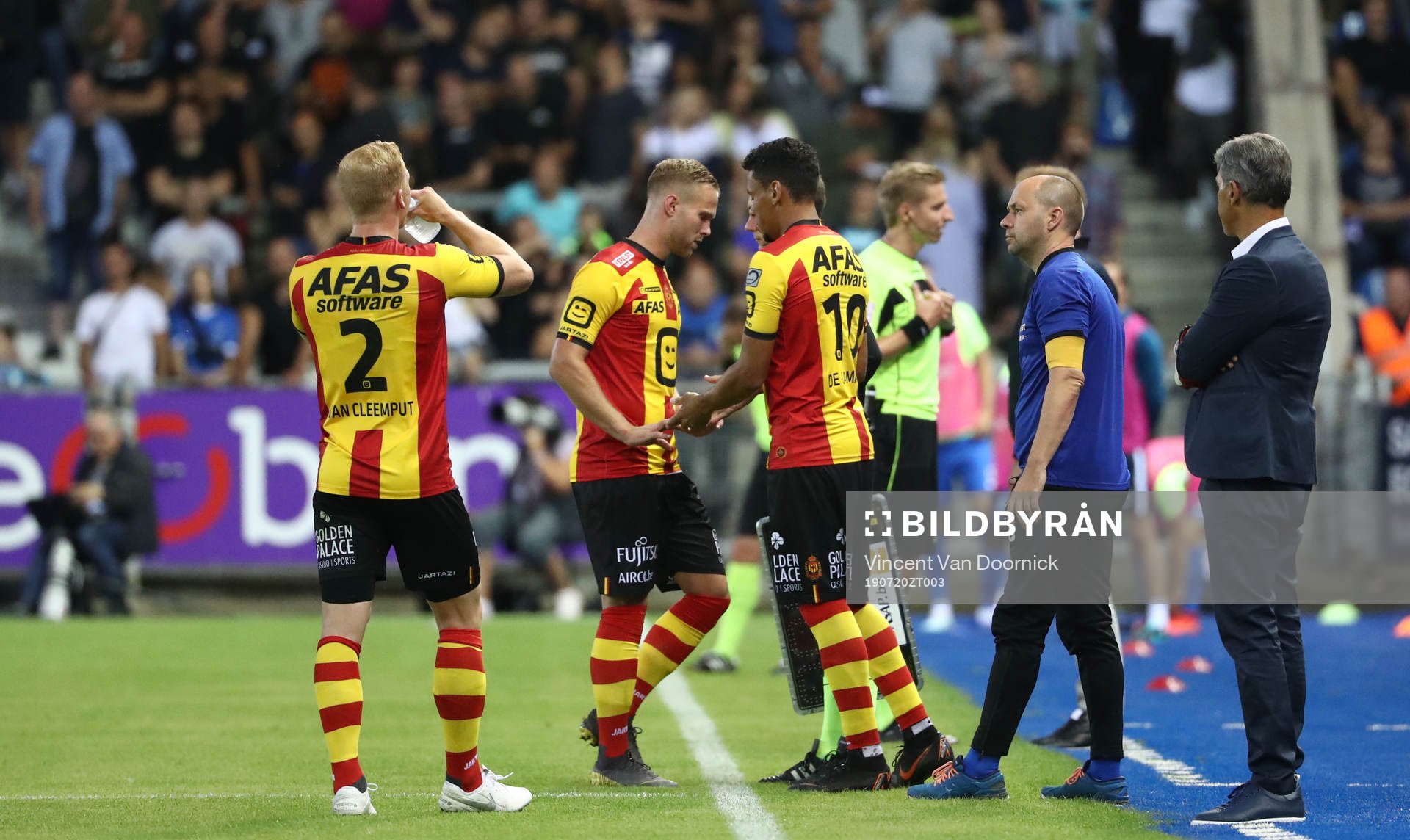 GENK, BELGIUM - JULY 20: Gustav Engvall of Kv Mechelen is