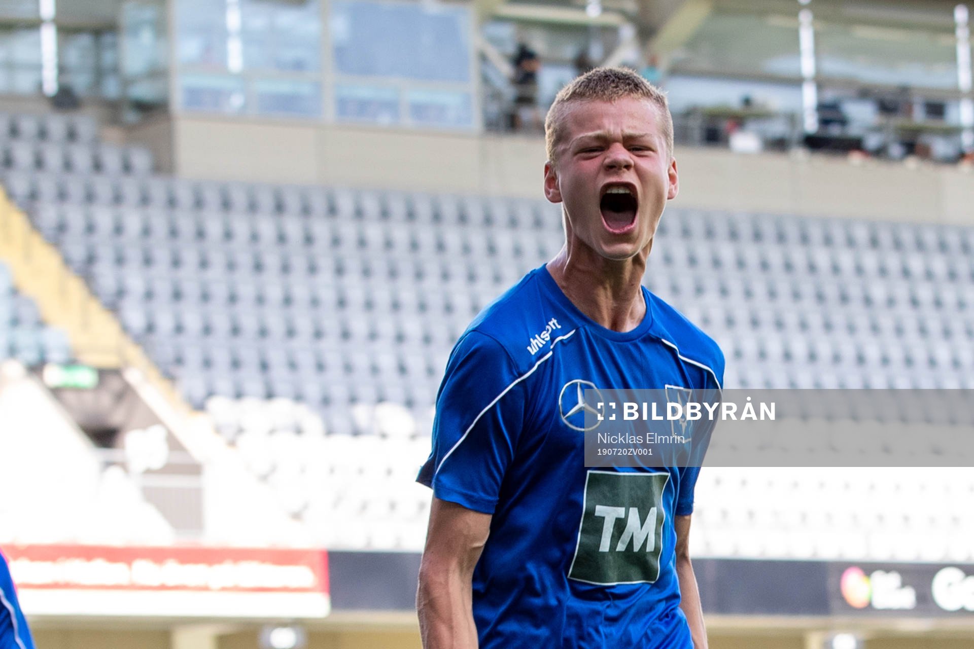 Stjarnans Adolf Daði Birgissoni jublar