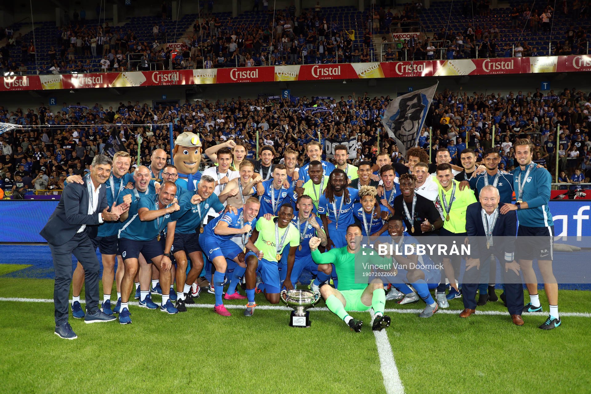 GENK, BELGIUM - JULY 20: Benjamin Nygren of Genk celebrates