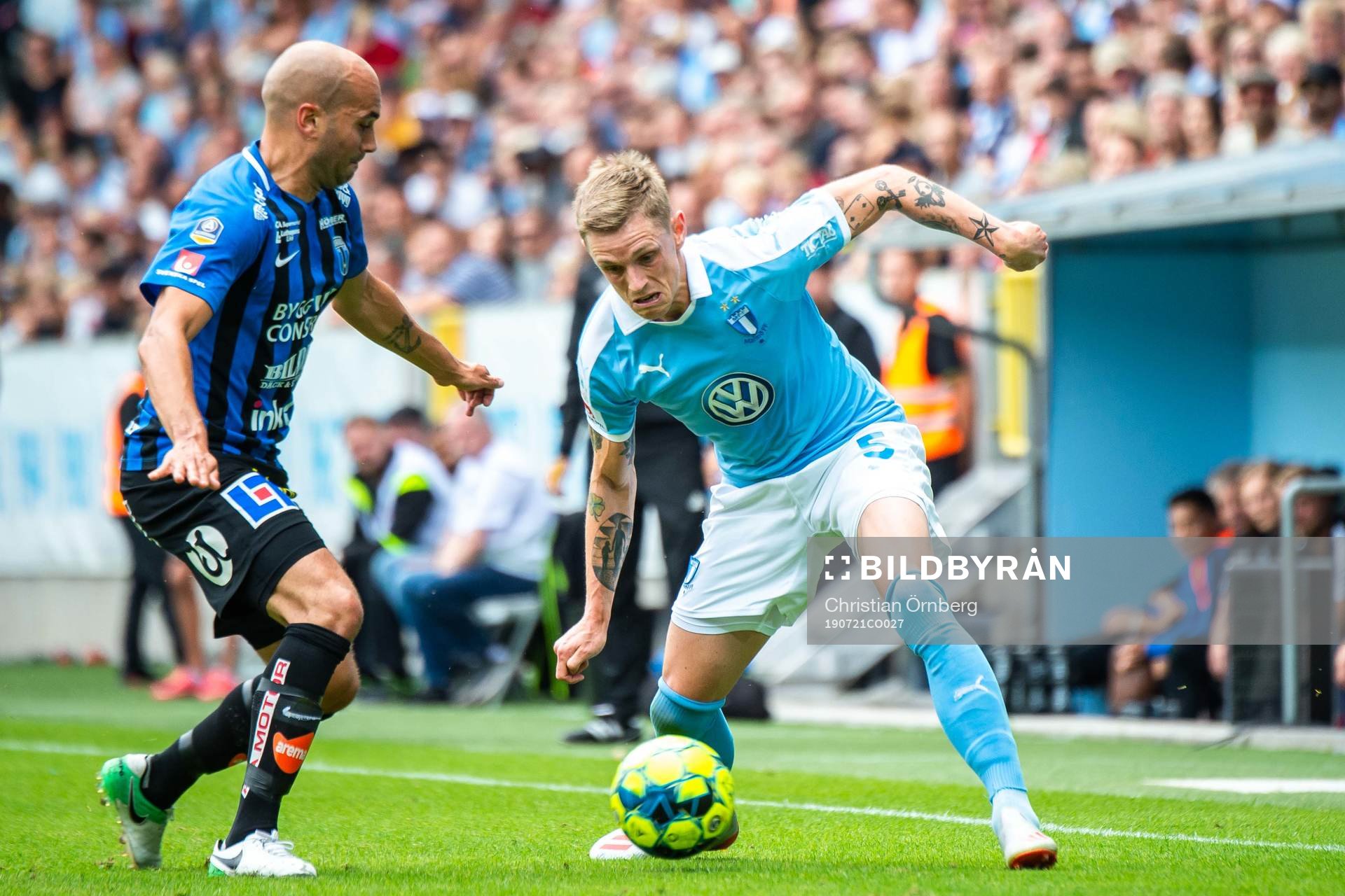 Sirius Karl Larson och Malmö FFs Sören Rieks