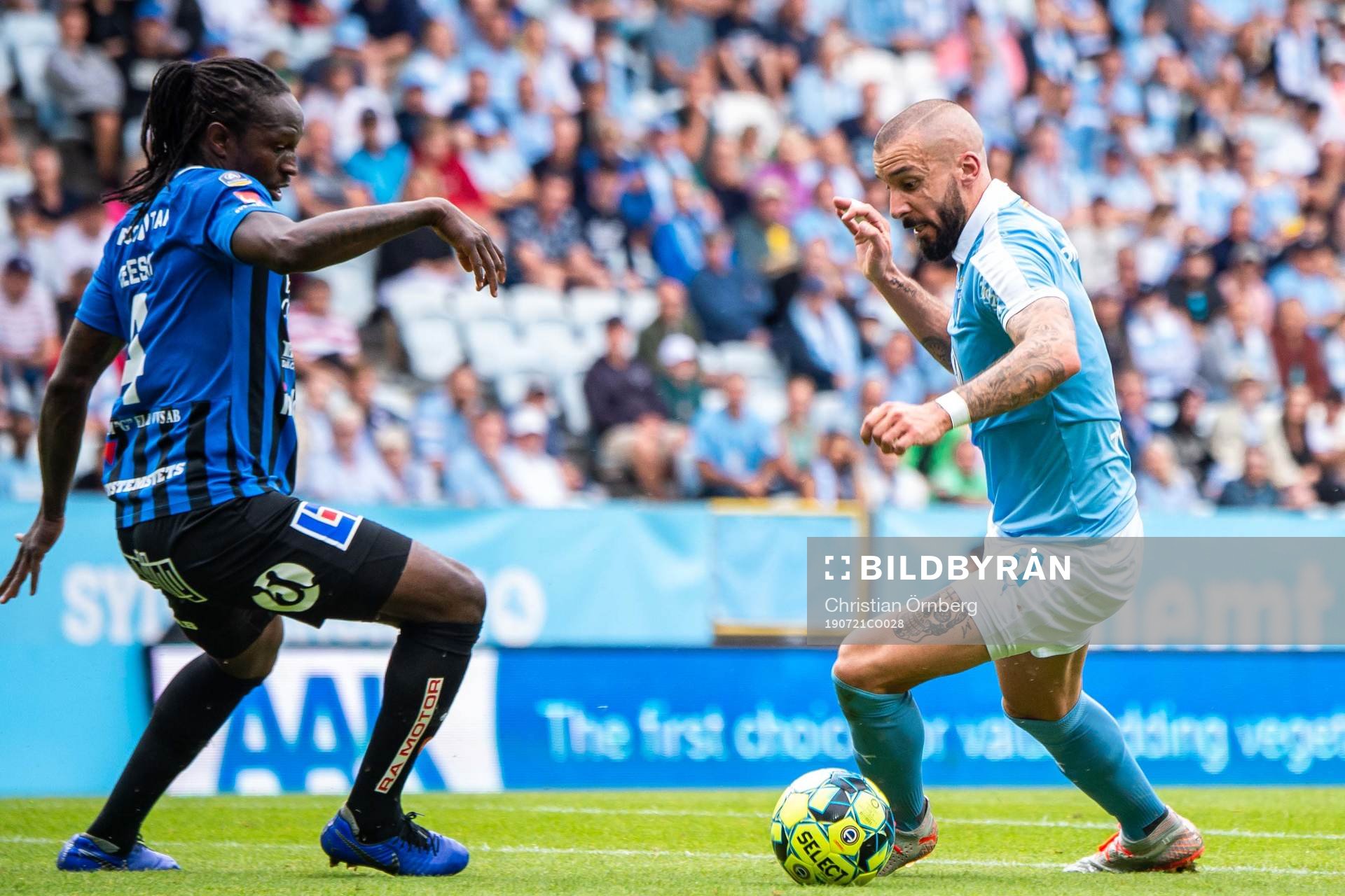 Sirius Kebba Ceesay och Malmö FFs Guillermo Molins