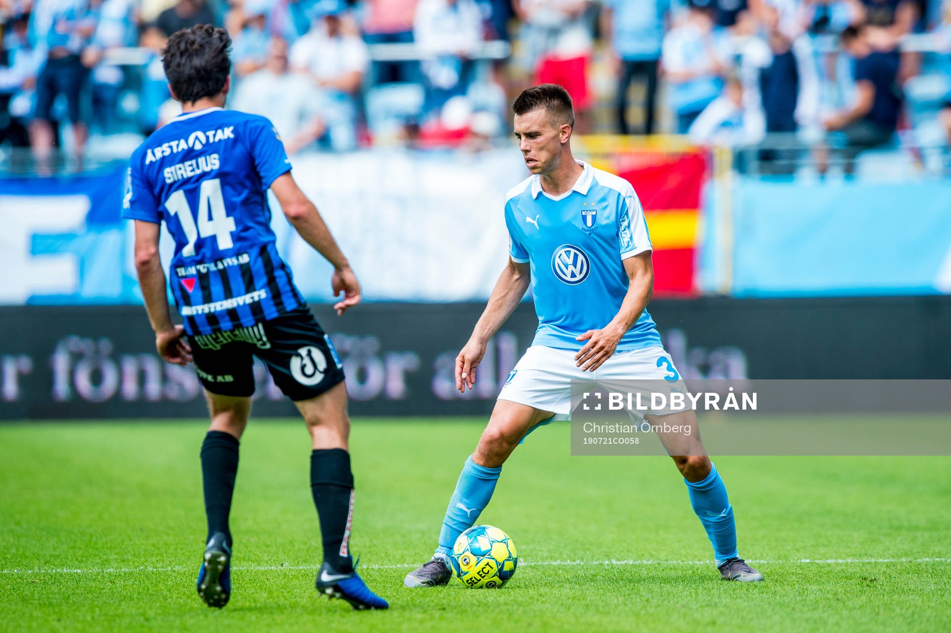 Sirius Ian Sirelius mot Malmö FFs Jonas Knudsen