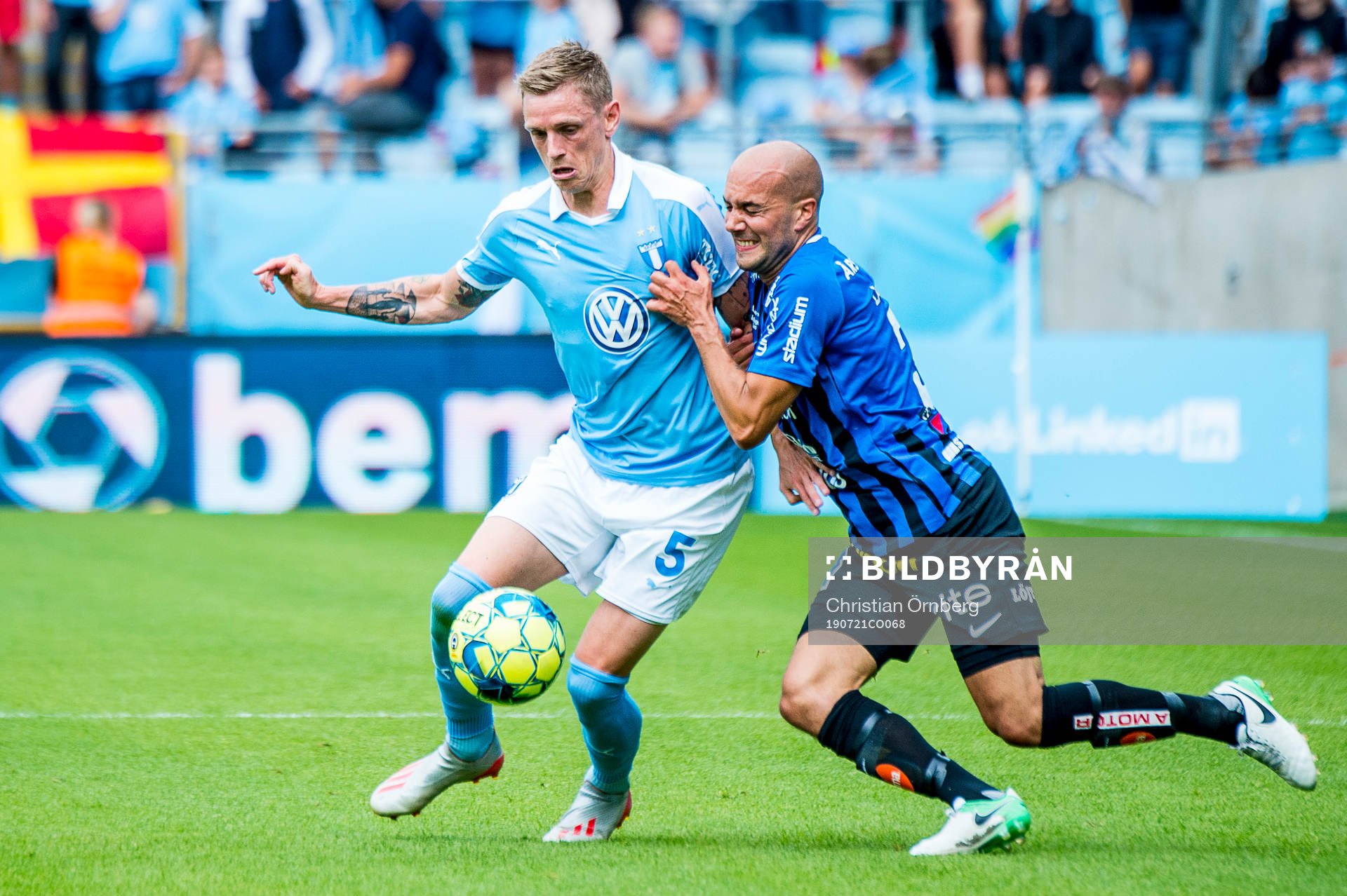 Malmö FFs Sören Rieks mot Sirius Karl Larson