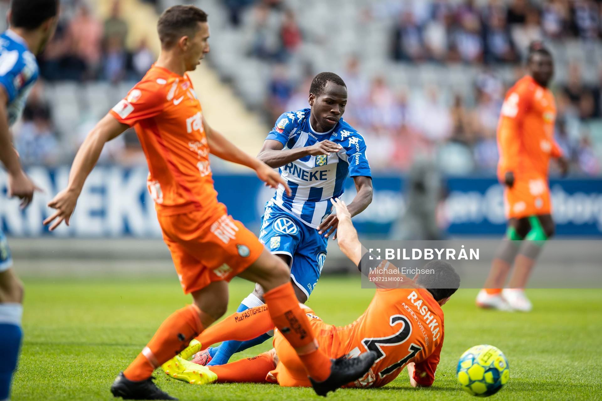 IFK Göteborgs Alhassan Yusuf Abdullahi och AFC Eskilstunas