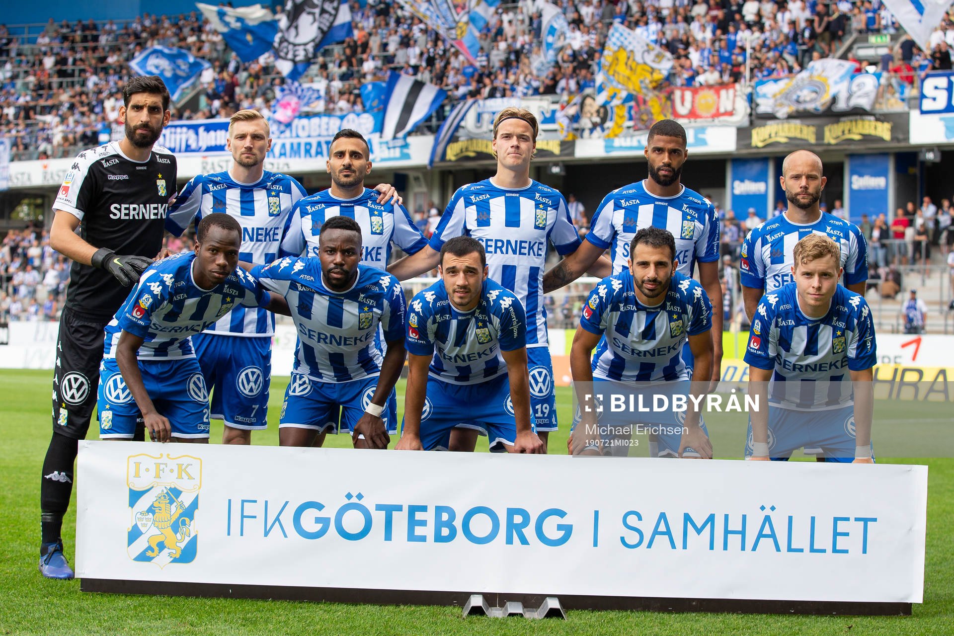 IFK Göteborgs startelva innan fotbollsmatchen i