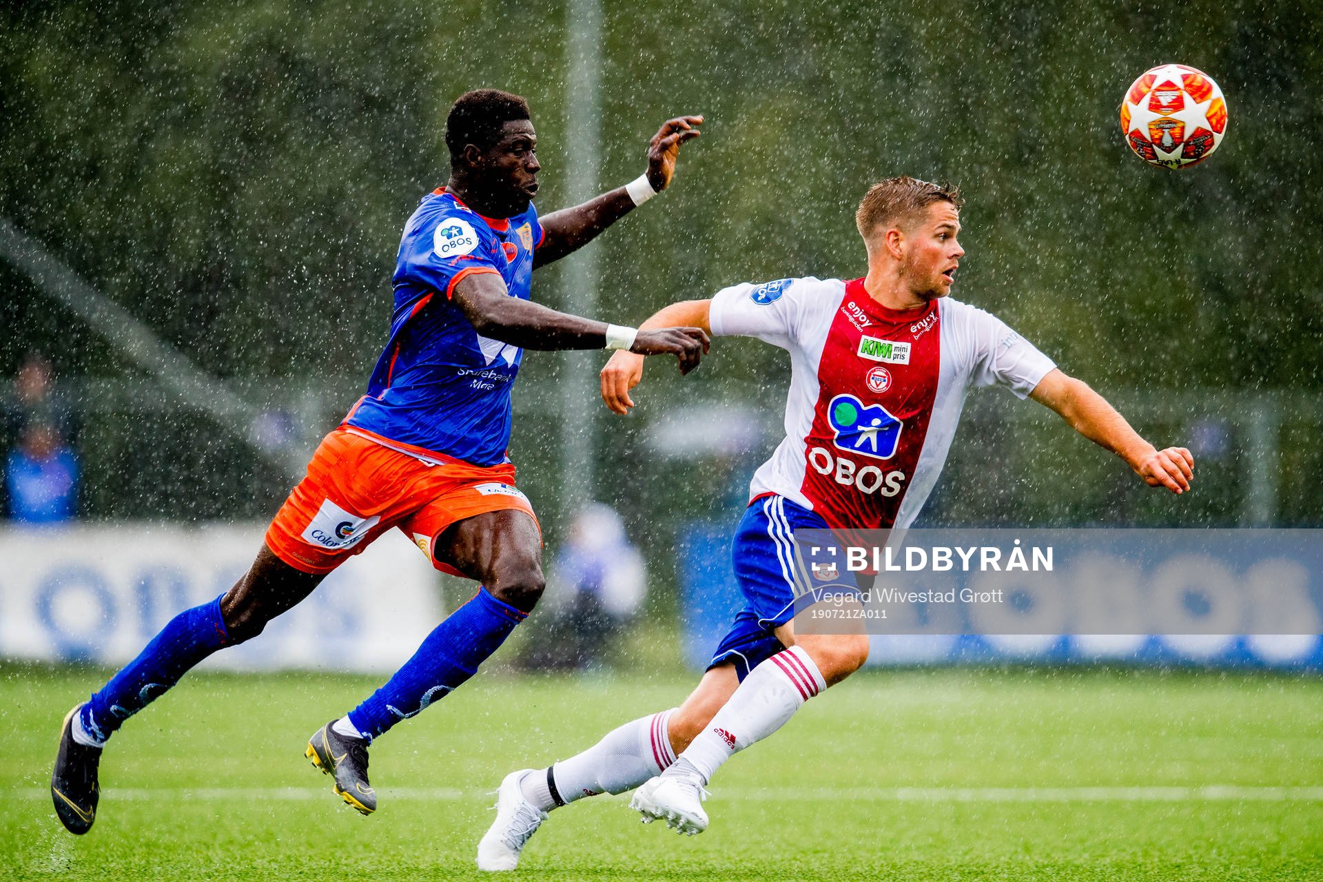 Pape Habib Gueye of Aalesund and Tobias Collett of KFUM