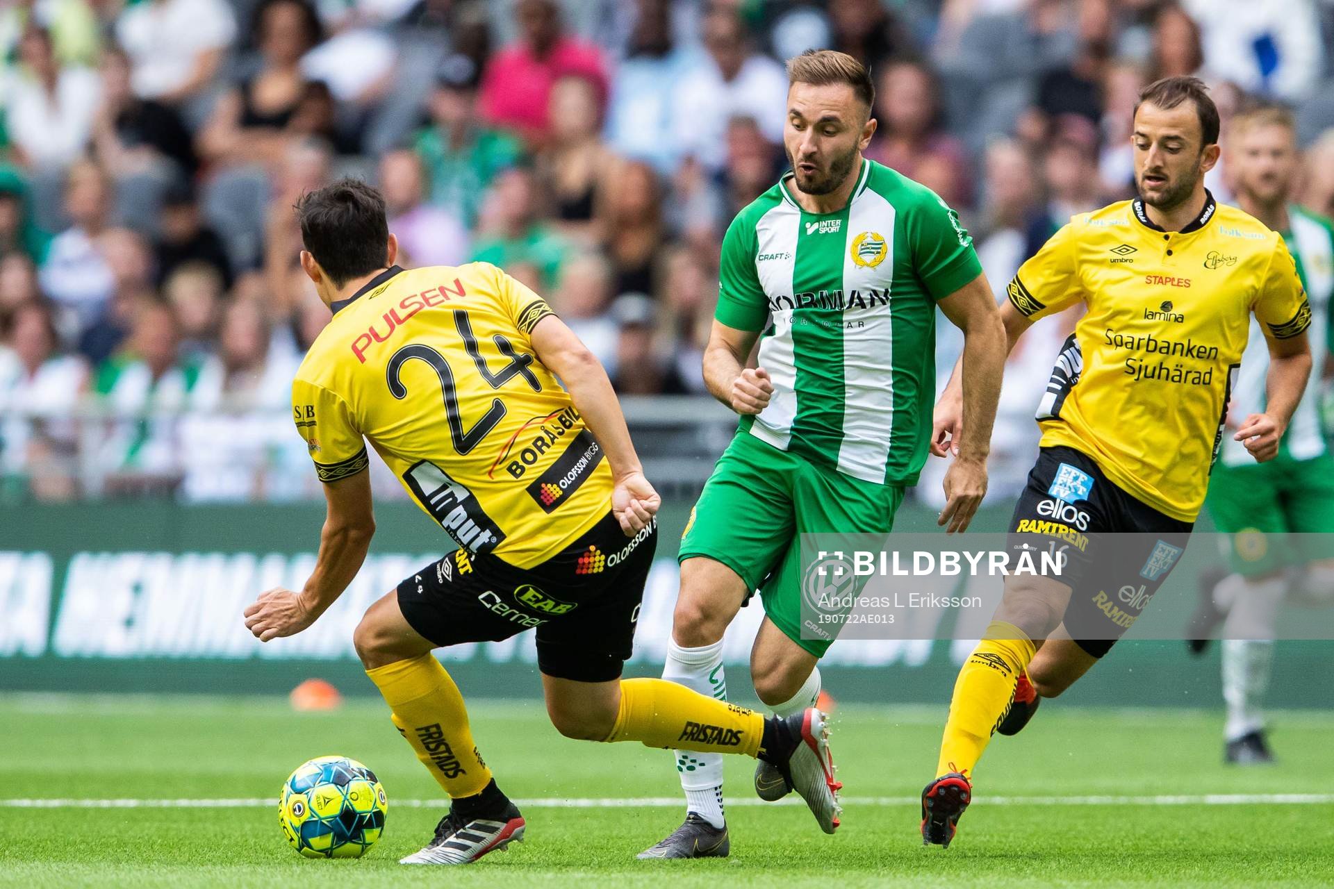Elfsborgs Stefan Ishizaki och Robert Gojani mot Hammarbys
