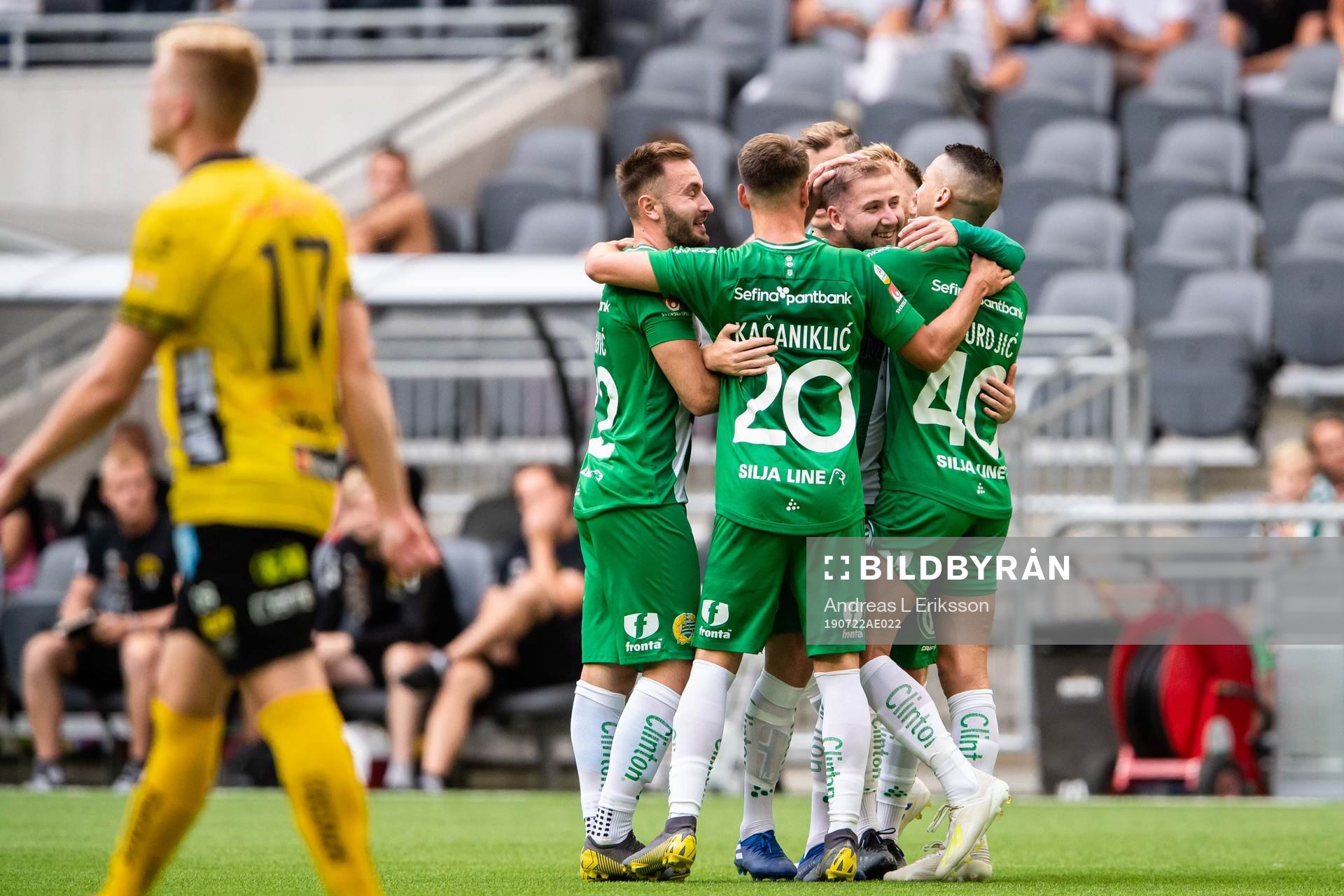 Hammarbys Muamer Tankovic, Simon Sandberg, Alexander