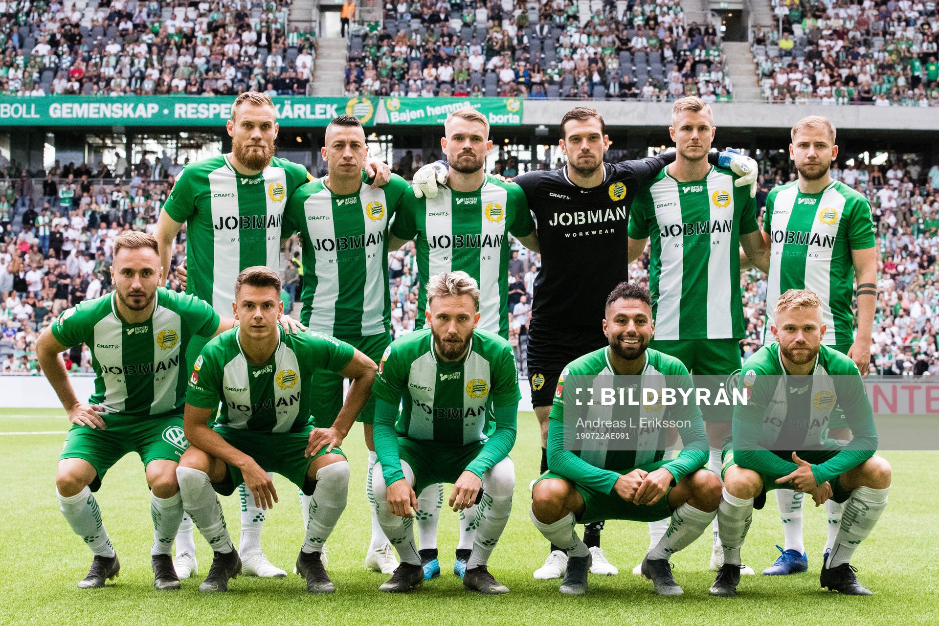 Hammarbys startelva innan fotbollsmatchen i Allsvenskan