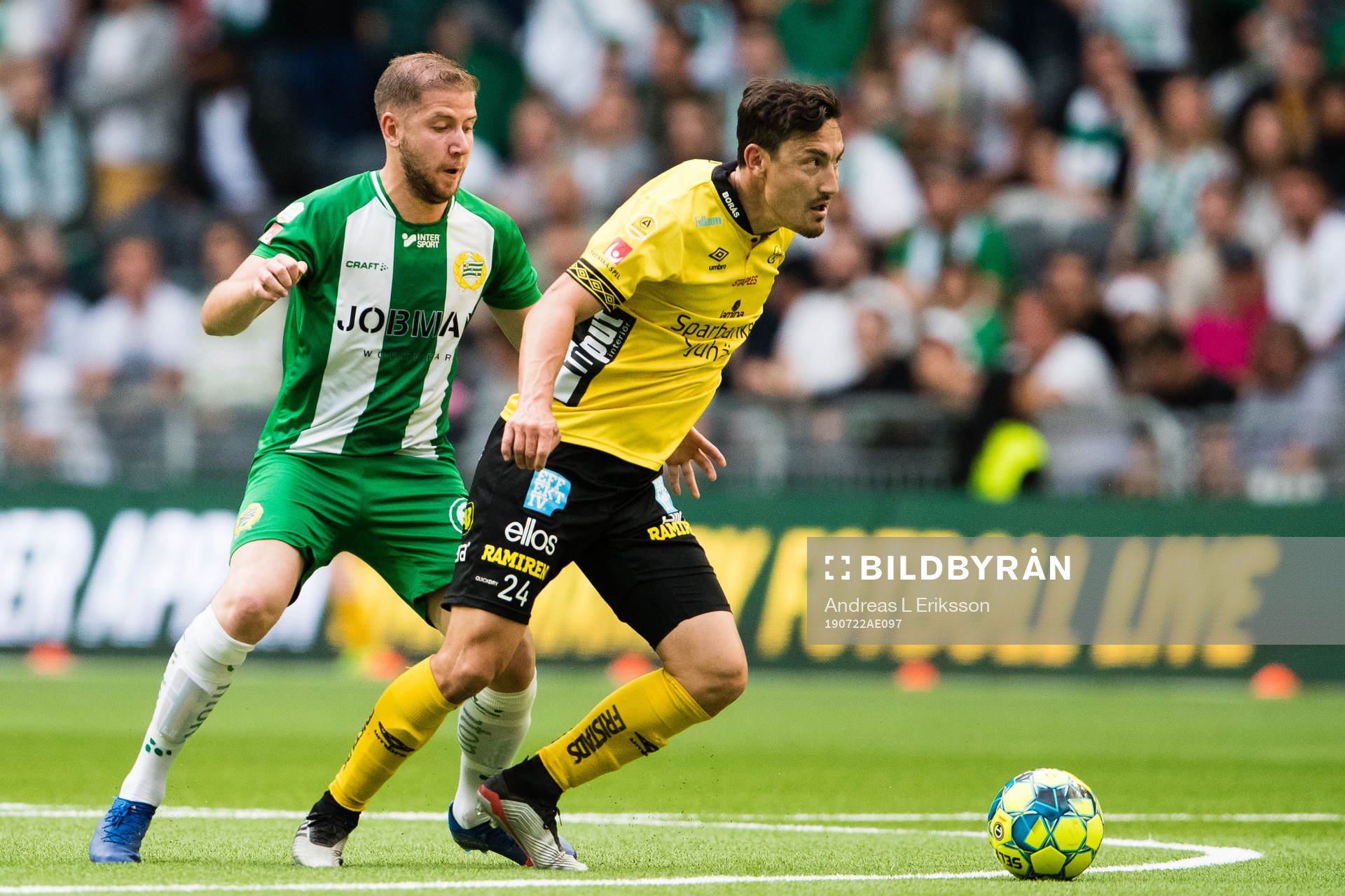Hammarbys Darijan Bojanic och Elfsborgs Stefan Ishizaki