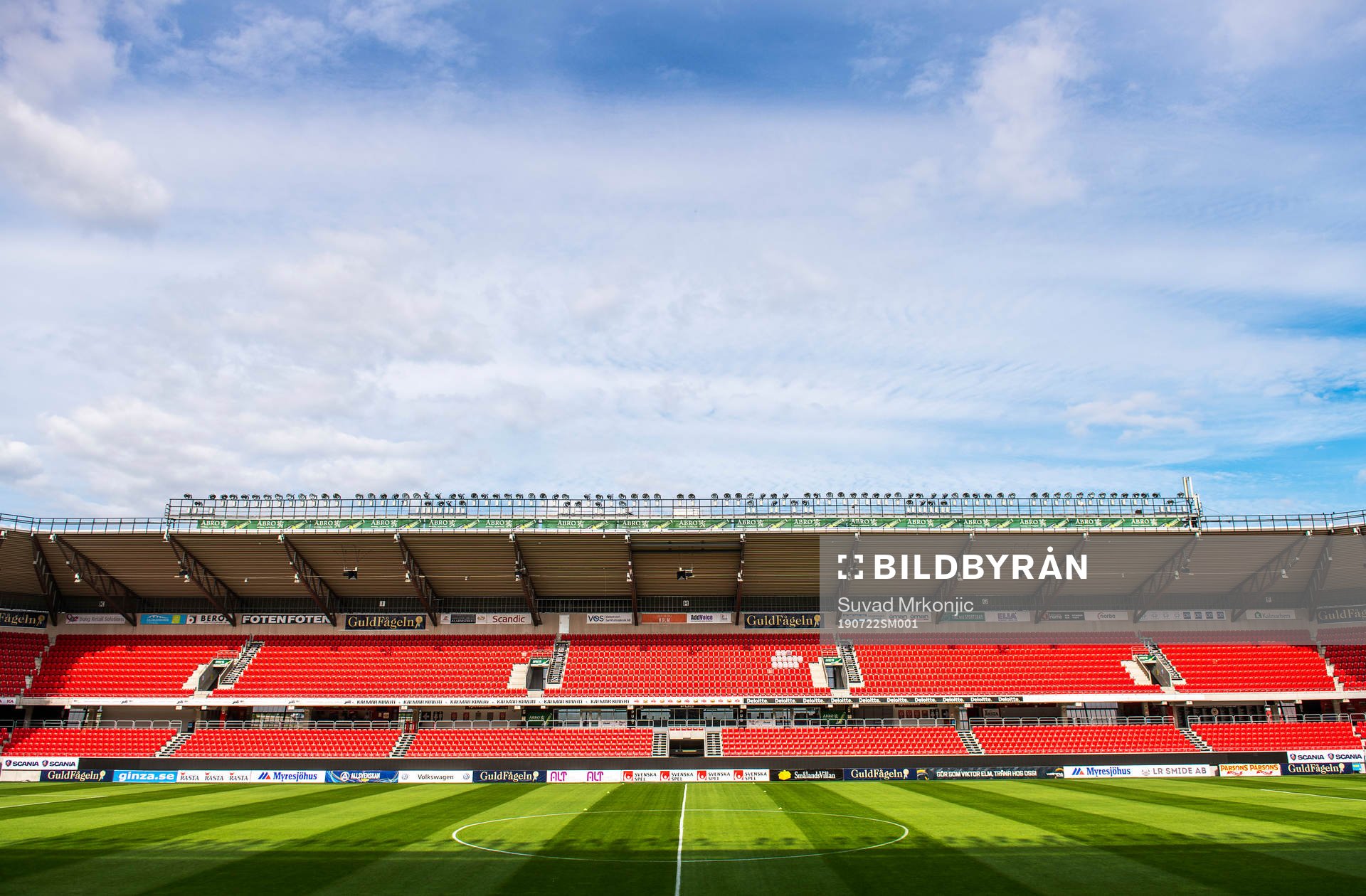Generell vy över Guldfågeln Arena