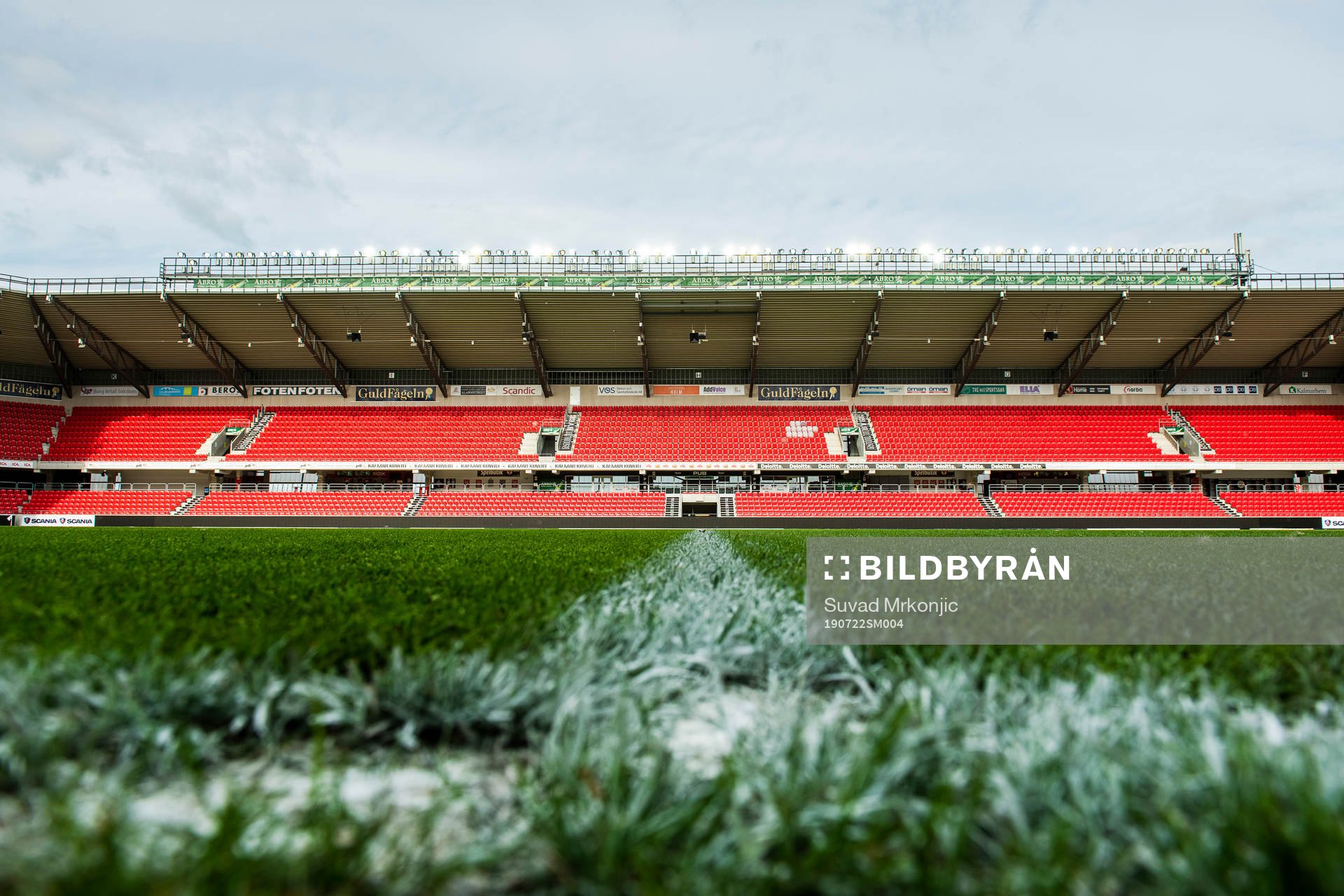 Generell vy över Guldfågeln Arena inför fotbollsmatchen i Allsvenskan mellan Kalmar och Djurgården den 22 juli 2019 i Kalmar.