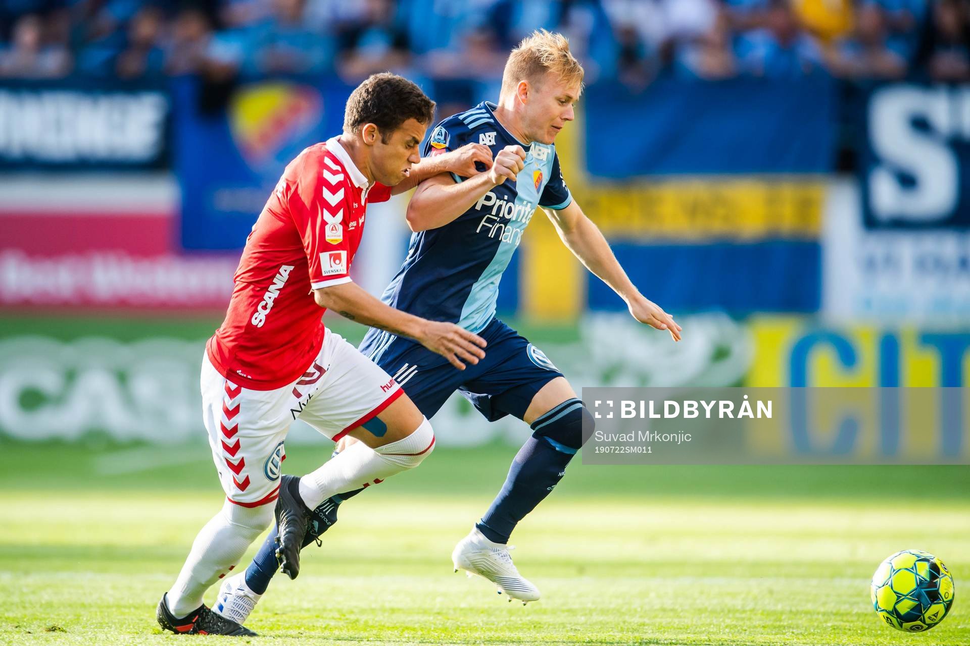 Djurgårdens Elliot Käck och Kalmars Rafael Gimenes Da