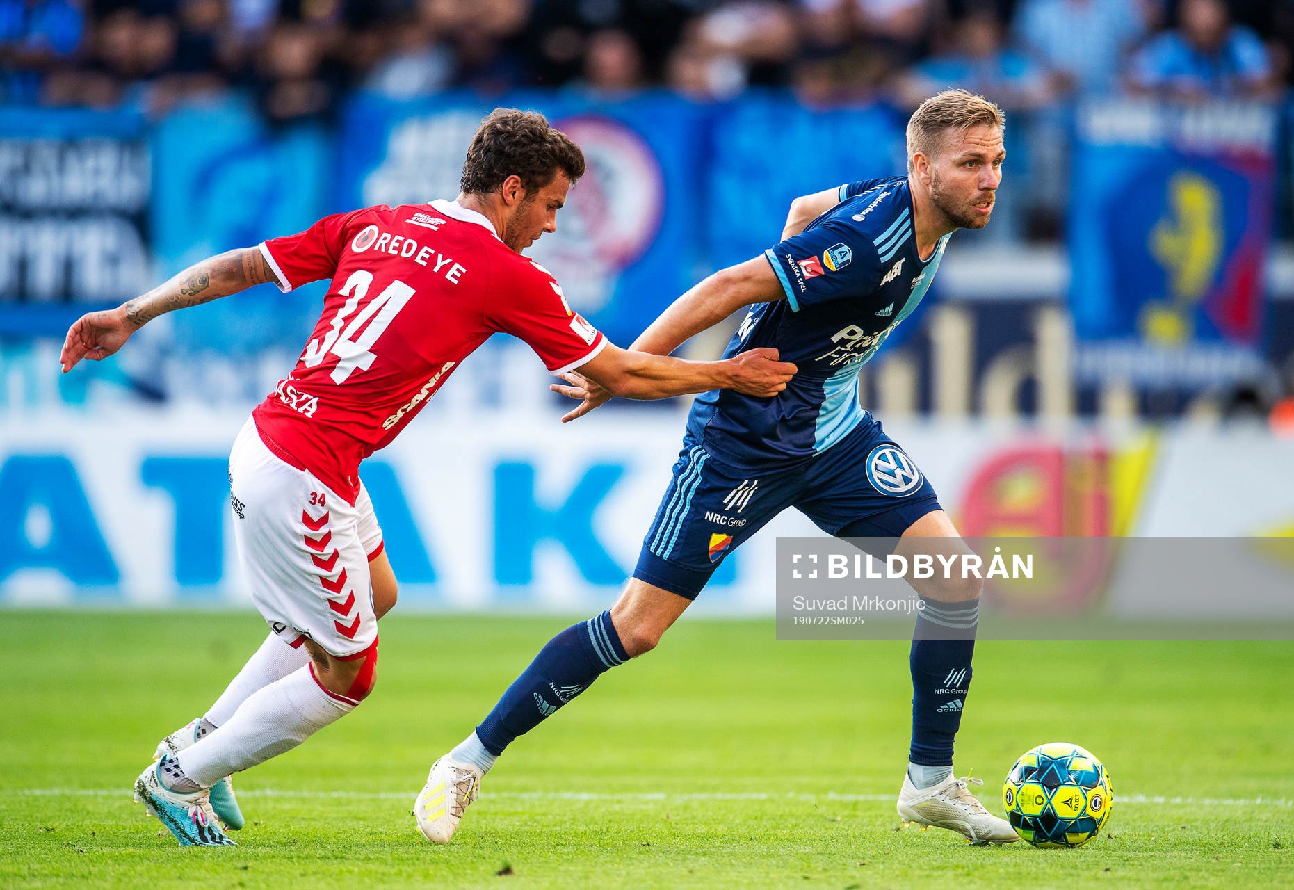 Kalmars Herman Hallberg och Djurgårdens Jonathan Ring