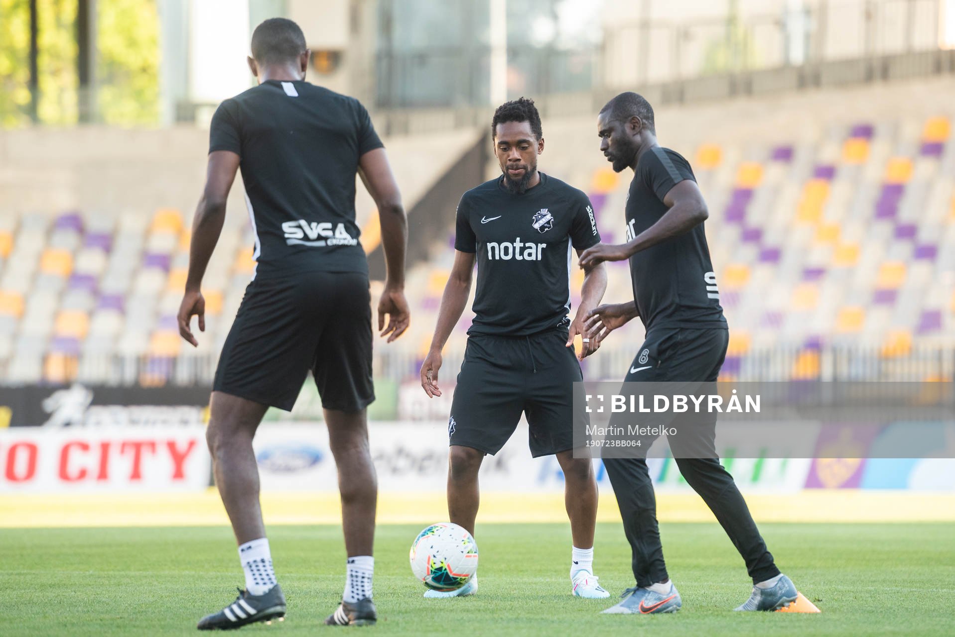 Heradi Rashidi of AIK during a practice ahead of the UEFA Champions League qualifying match between Maribor and AIK on July 23, 2019 in Maribor.