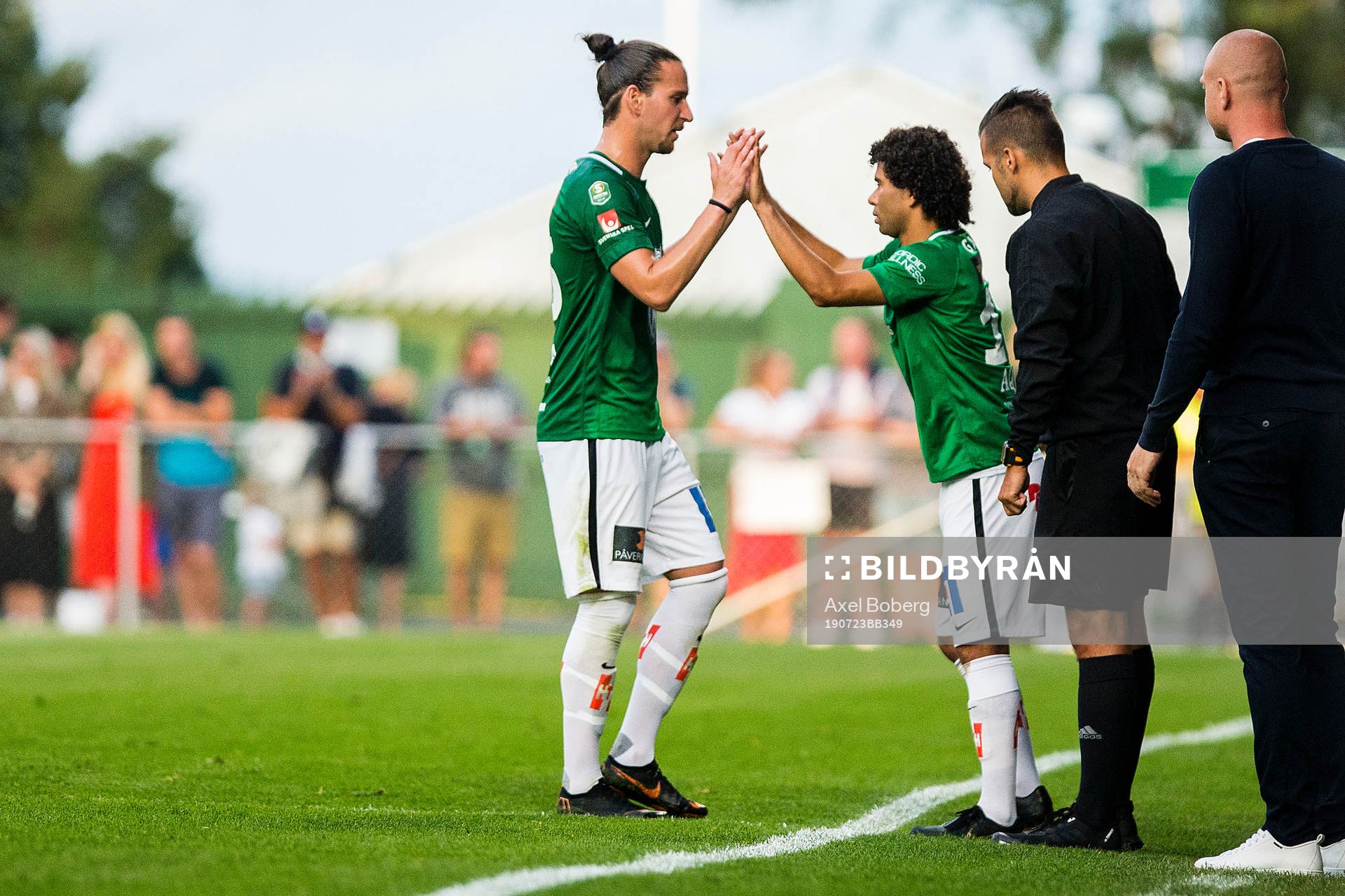 Jönköpings Edin Hamidovic och Fabio Gama dos Santos vid