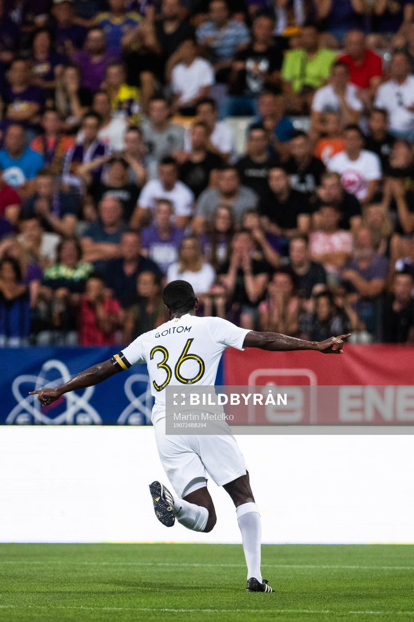 Henok Goitom of AIK celebrates