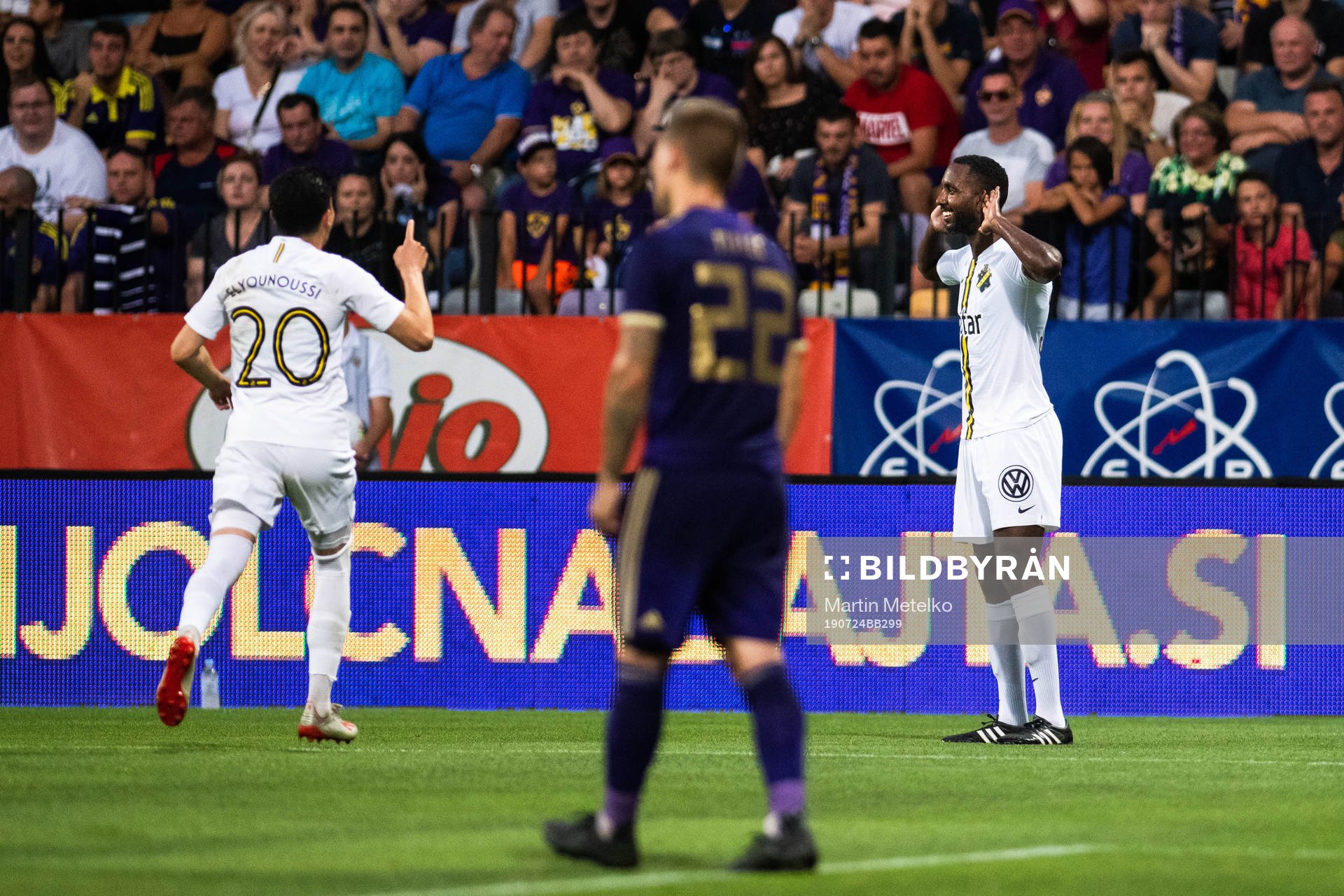 Henok Goitom of AIK celebrates