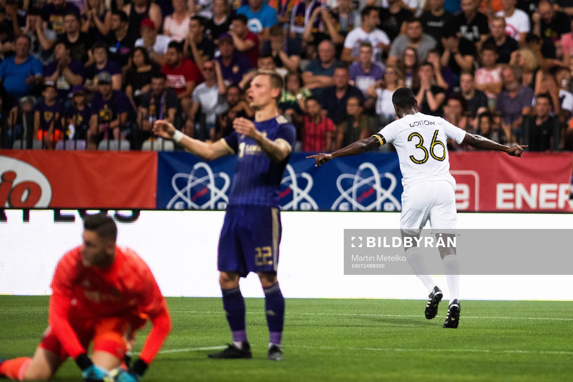 Henok Goitom of AIK celebrates
