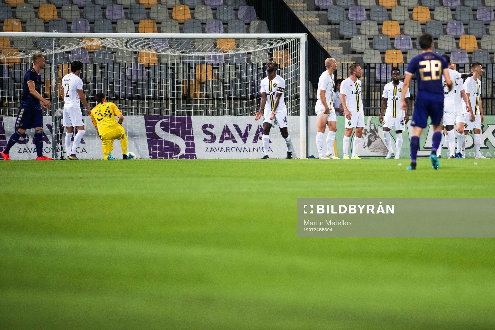 Daniel Granli, goalkeeper Oscar Linnér, Henok Goitom,