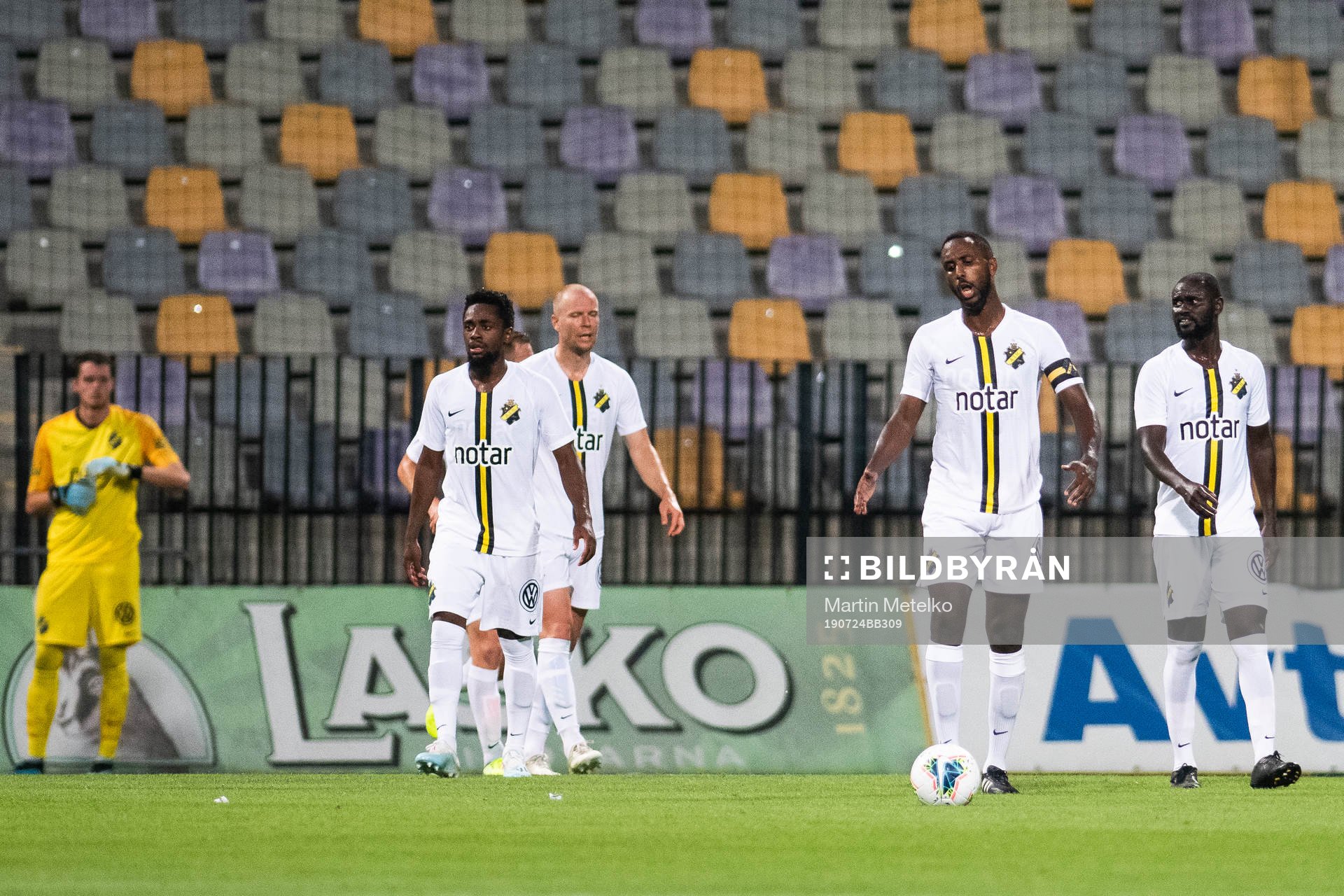 Henok Goitom and Enoch Kofi Adu of AIK look dejected