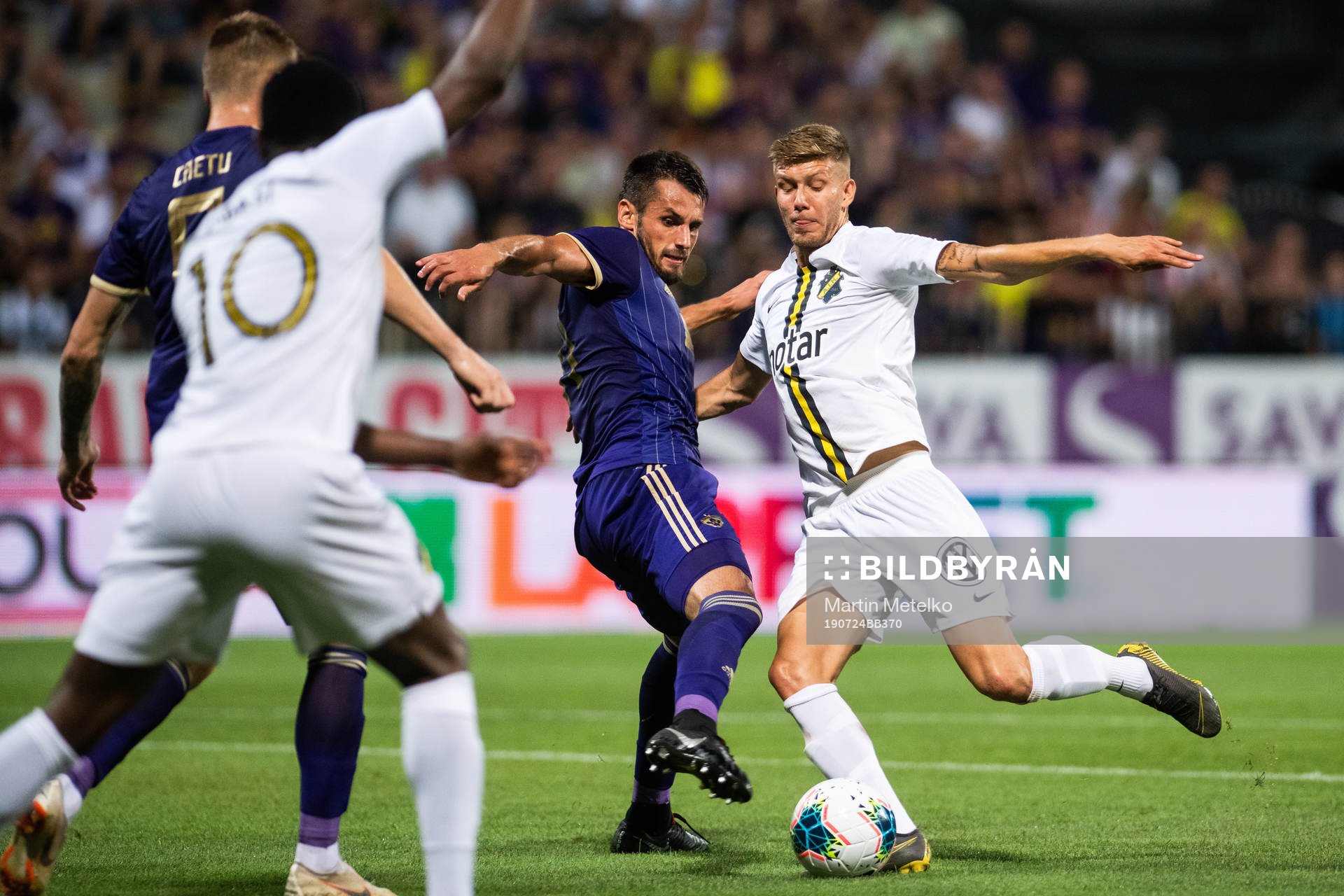 Anton Salétros of AIK attempts to shoot