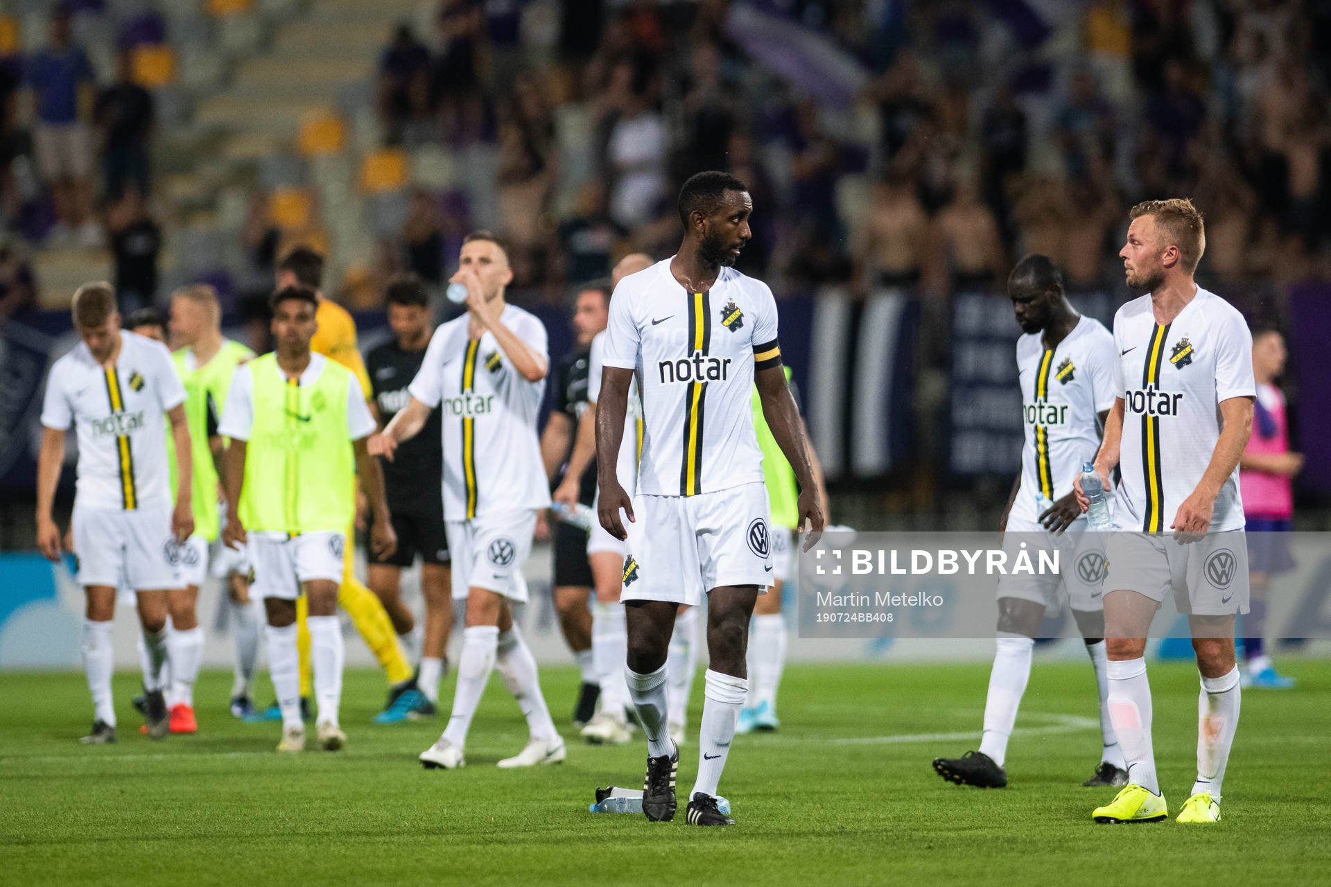 Henok Goitom and Sebastian Larsson of AIK looks dejected