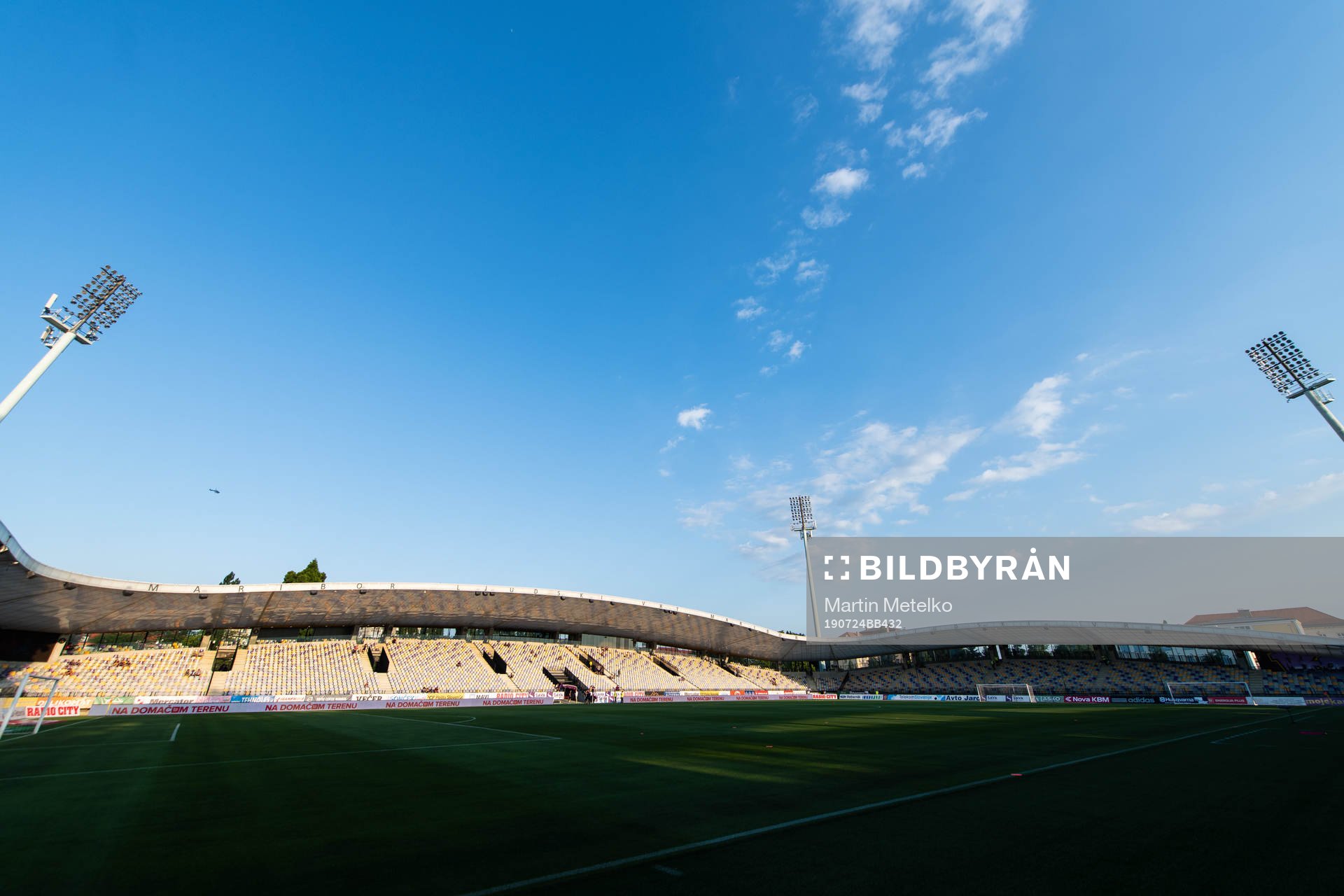 General view of Stadion Ljudski vrt ahead of the UEFA Champions League qualifying match between Maribor and AIK on July 24, 2019 in Maribor.