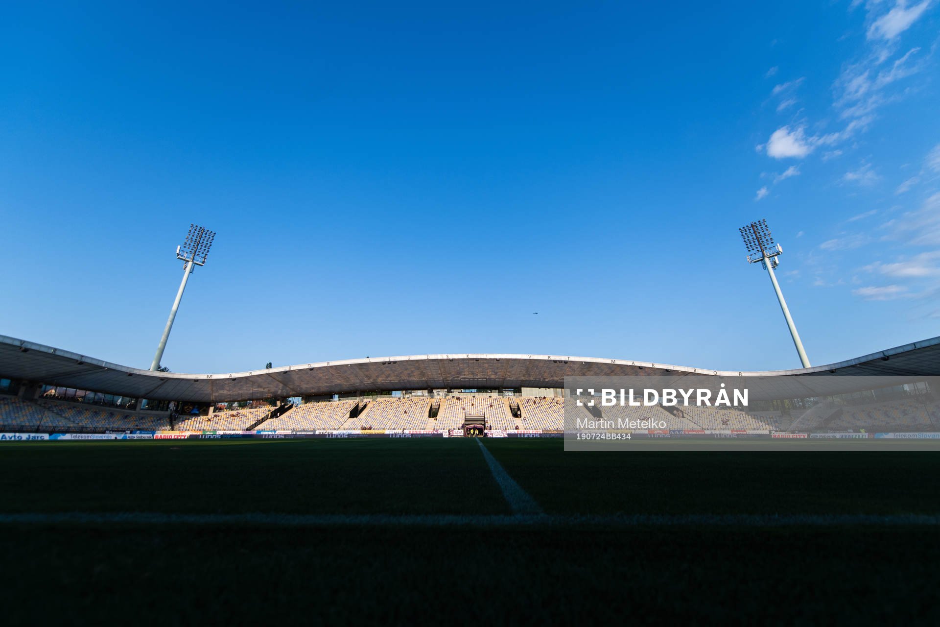 General view of Stadion Ljudski vrt ahead of the UEFA Champions League qualifying match between Maribor and AIK on July 24, 2019 in Maribor.