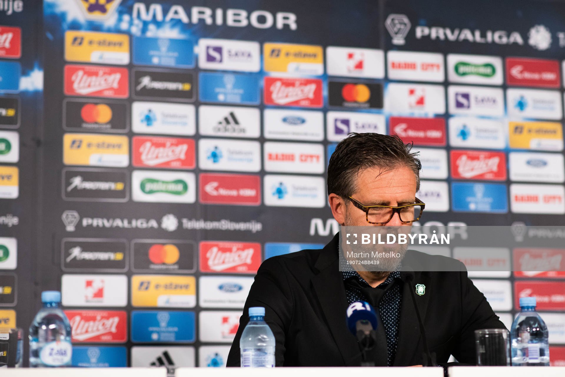 Rikard Norling, head coach of AIK at the press conference after the UEFA Champions League qualifying match between Maribor and AIK on July 24, 2019 in Maribor.