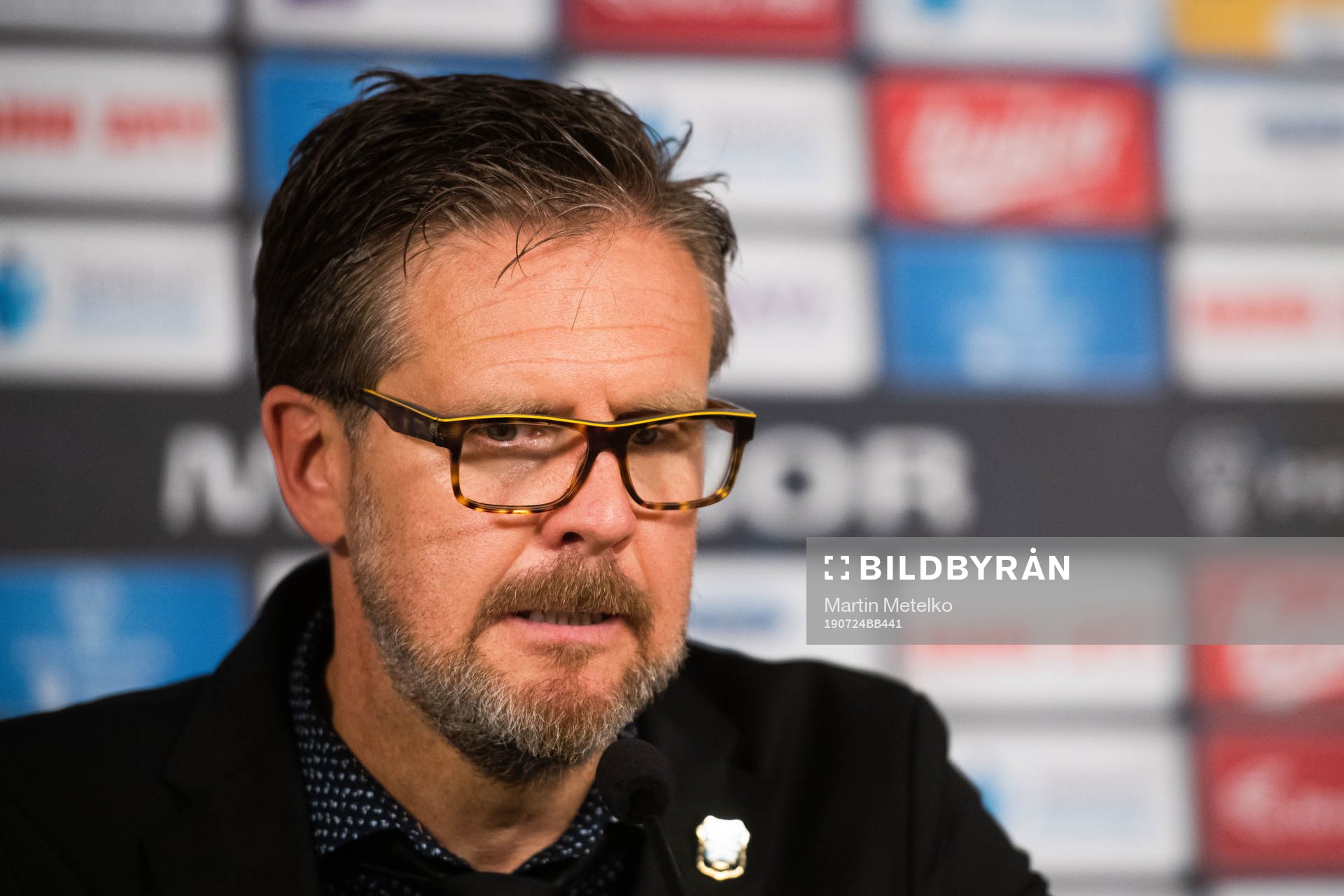 Rikard Norling, head coach of AIK at the press conference