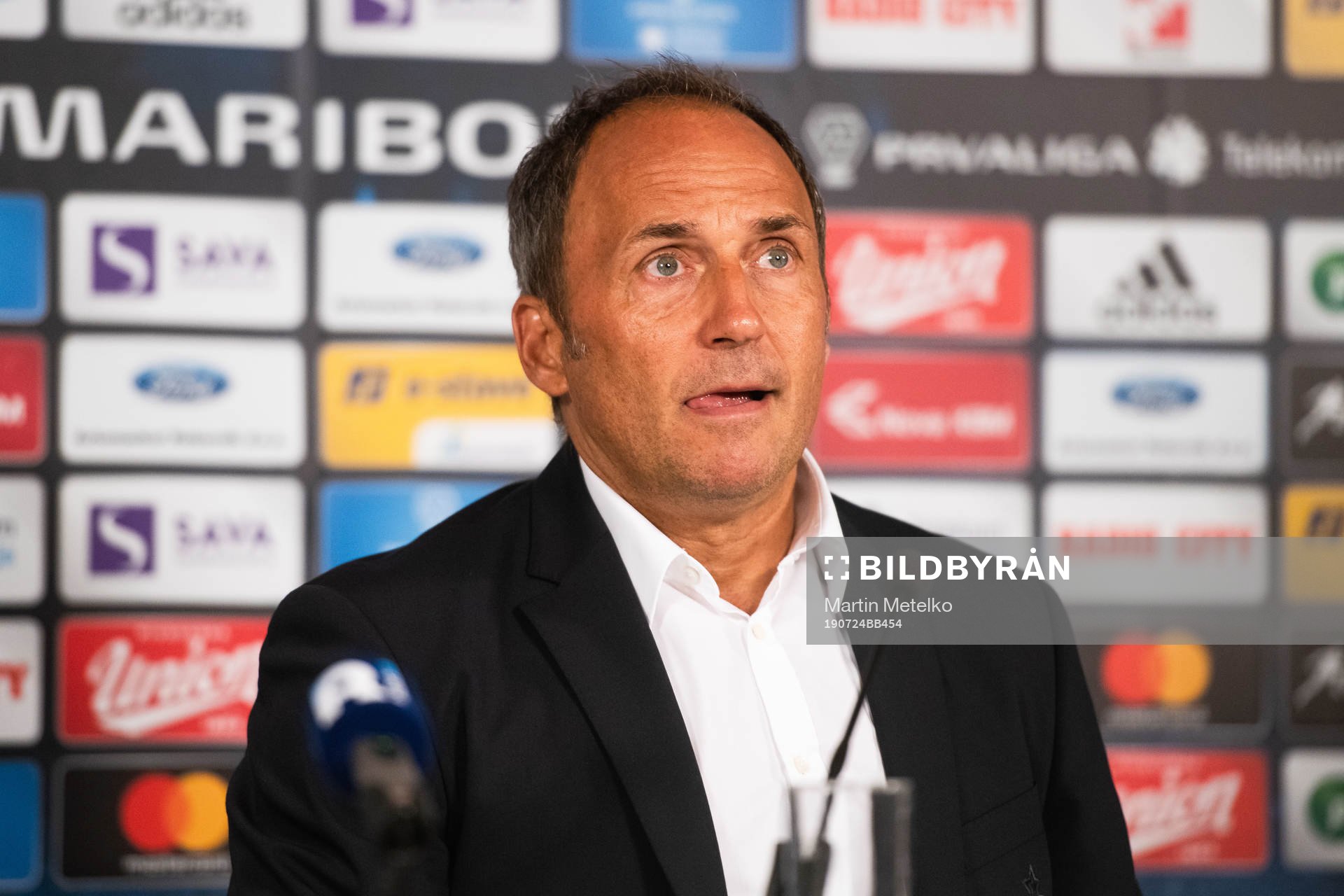 Darko Milanic, head coach of Maribor at the press conference