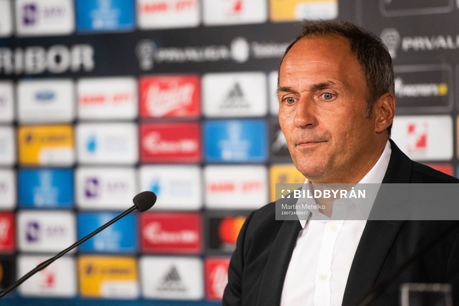 Darko Milanic, head coach of Maribor at the press conference