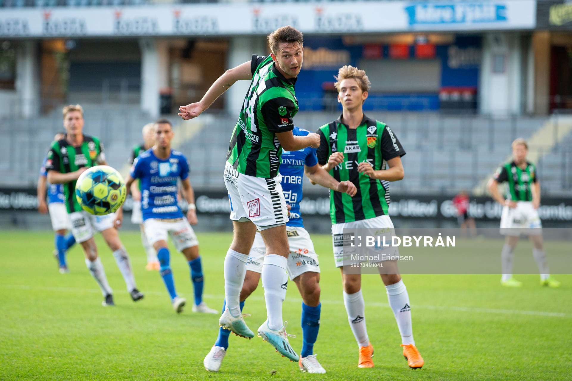GAIS Måns Saebbö med en nickskarv