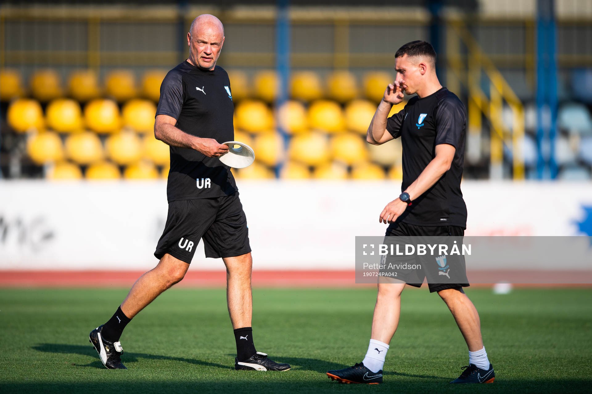 Uwe Rösler, head coach and fystränare Ben Rosen of Malmö