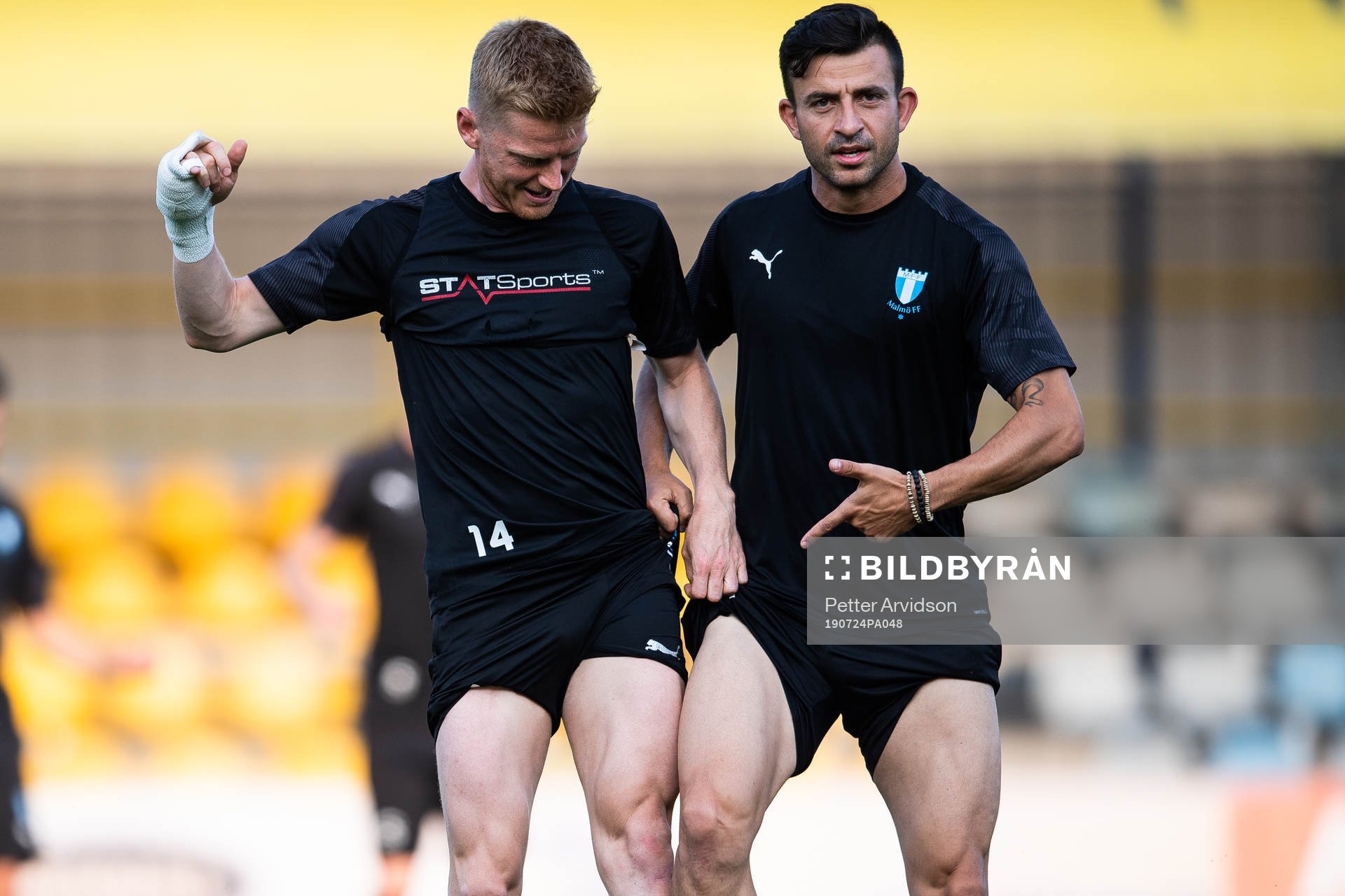 Anders Christiansen and Behrang Safari of Malmö FF