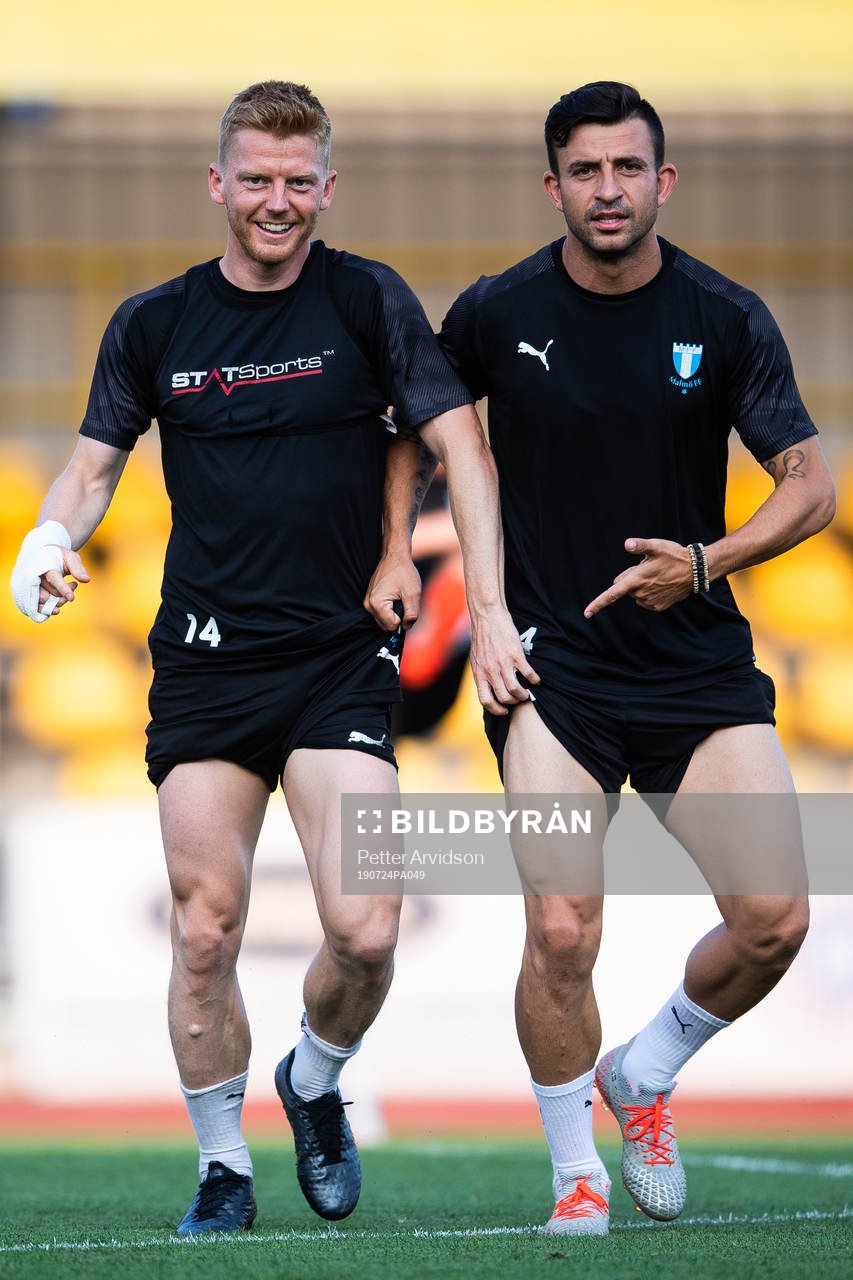 Anders Christiansen and Behrang Safari of Malmö FF
