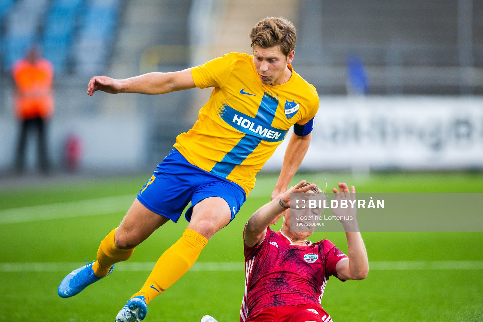 Alexander Fransson of IFK Norrköping and Kristers Tobers