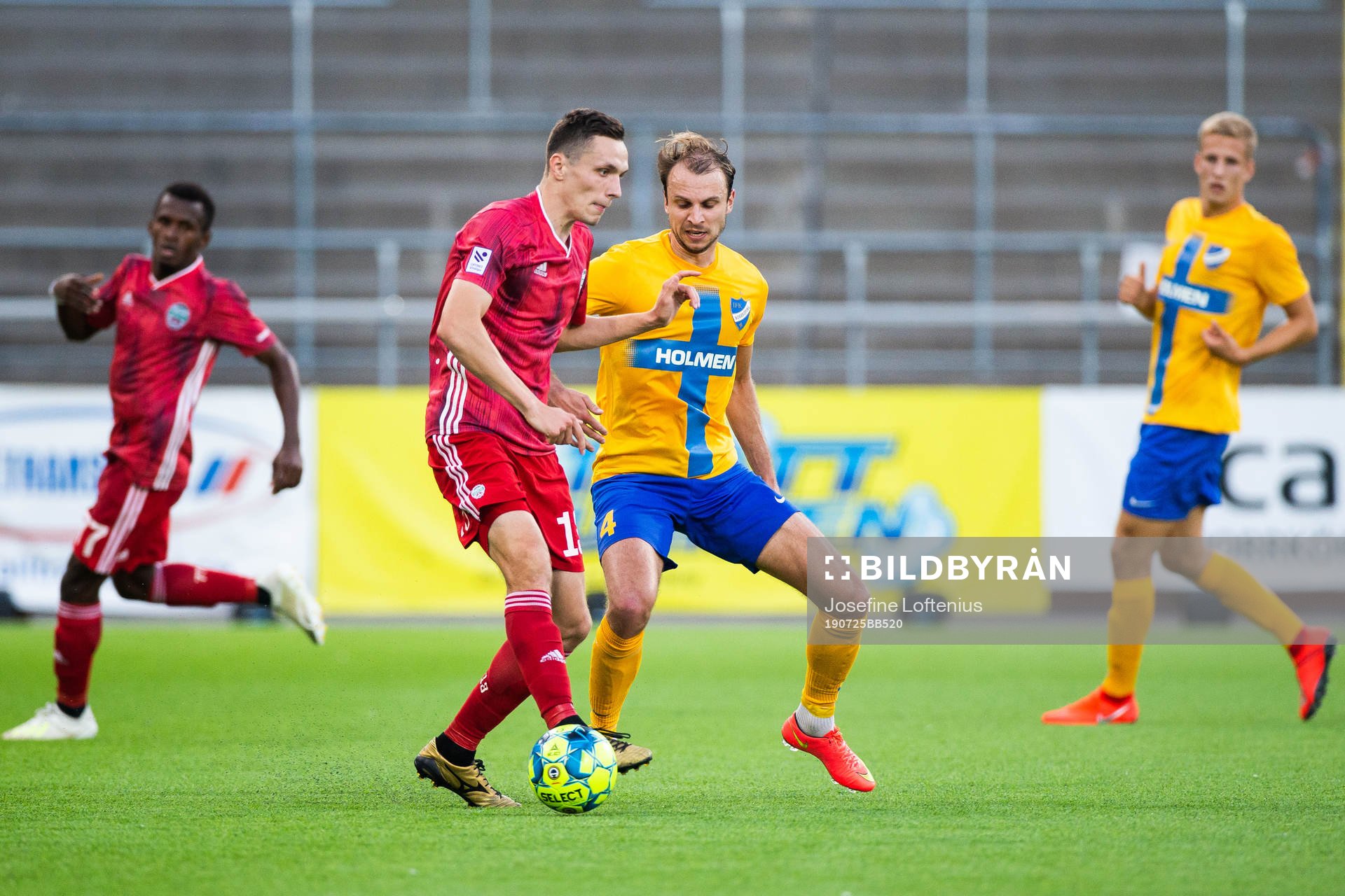 Raivis Jurkovskis of Liepaja and Lars Krogh Gerson of IFK