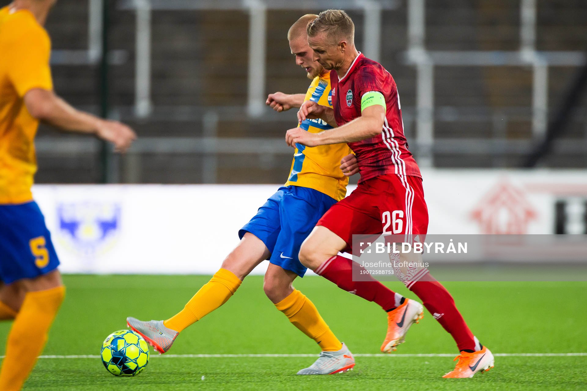 Kalle Holmberg of IFK Norrköping and Deniss Ivanovs of