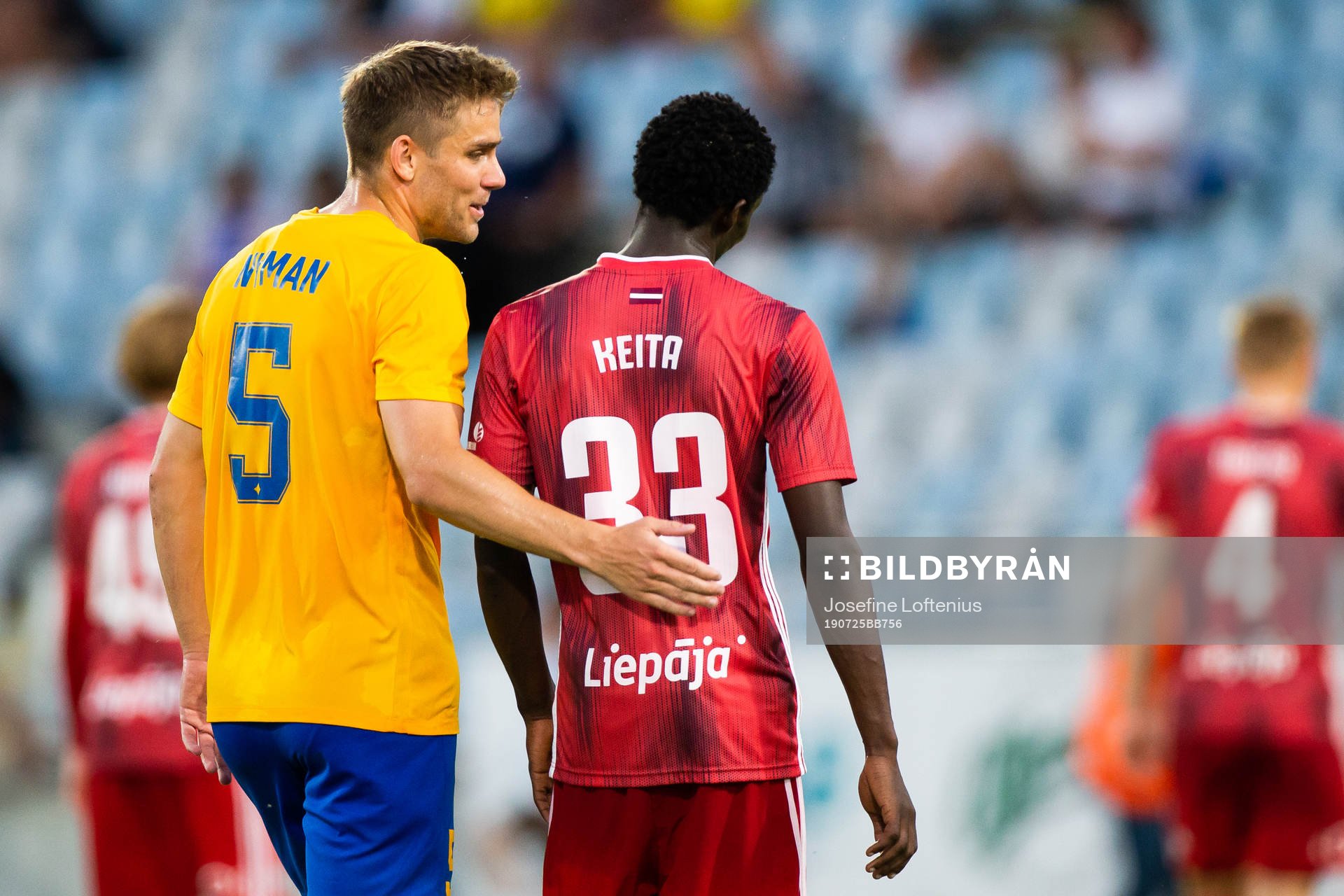Christoffer Nyman of IFK Norrköping and Seydina Keita of