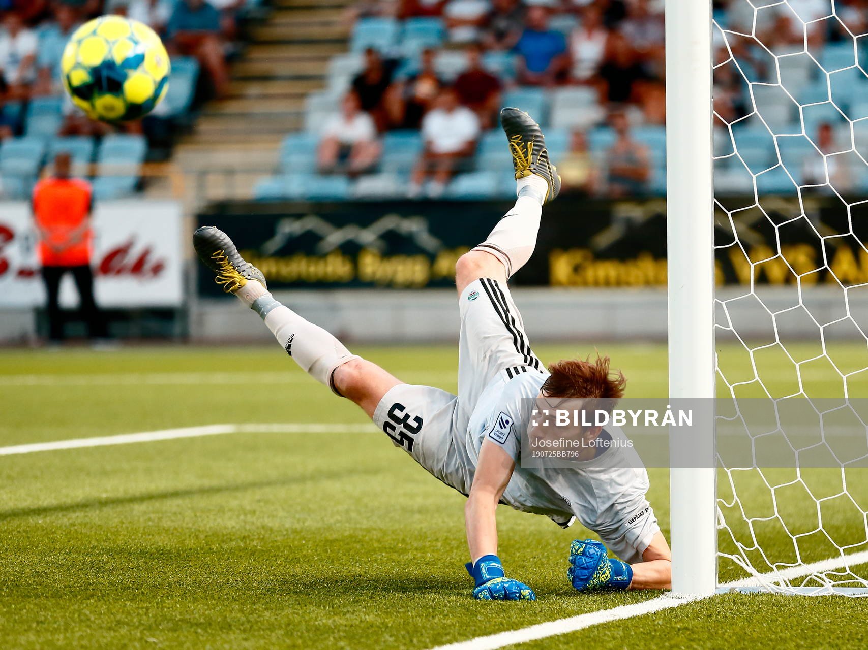 Goalkeeper Valentins Raļkevičs of Liepaja