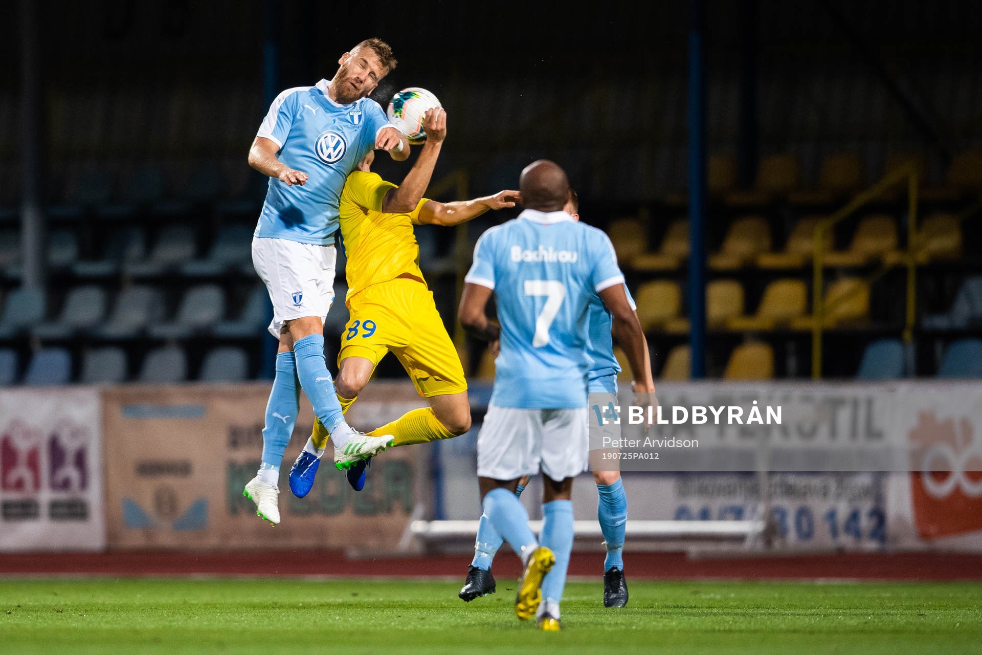 Rasmus Bengtsson of Malmö FF and Slobodan Vuk of Domzale