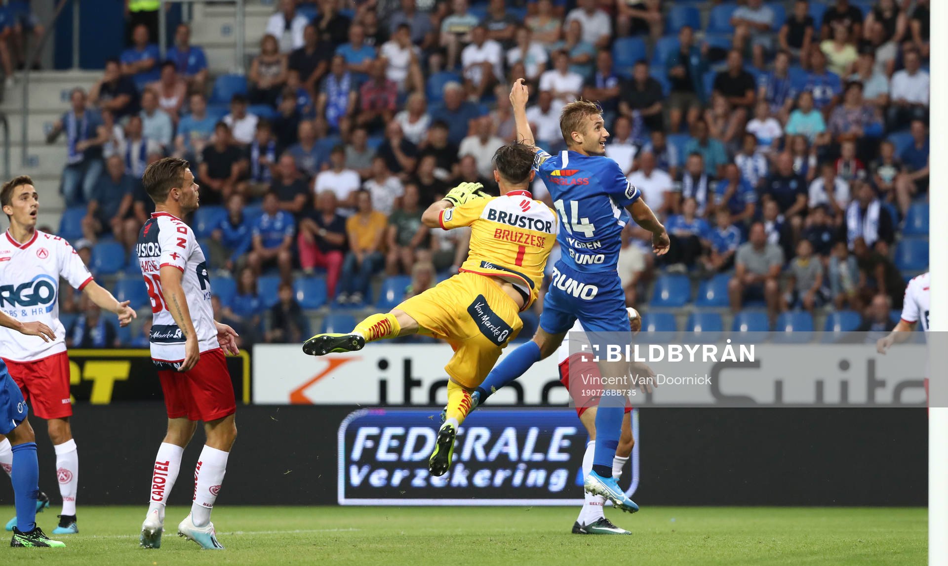 GENK, BELGIUM - JULY 26: Sebastien Bruzzese of Kv Kortrijk