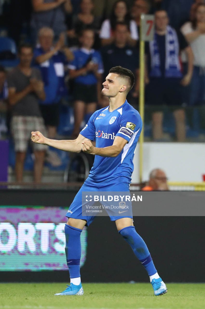 GENK, BELGIUM - JULY 26: Ianis Hagi of Krc Genk celebrates