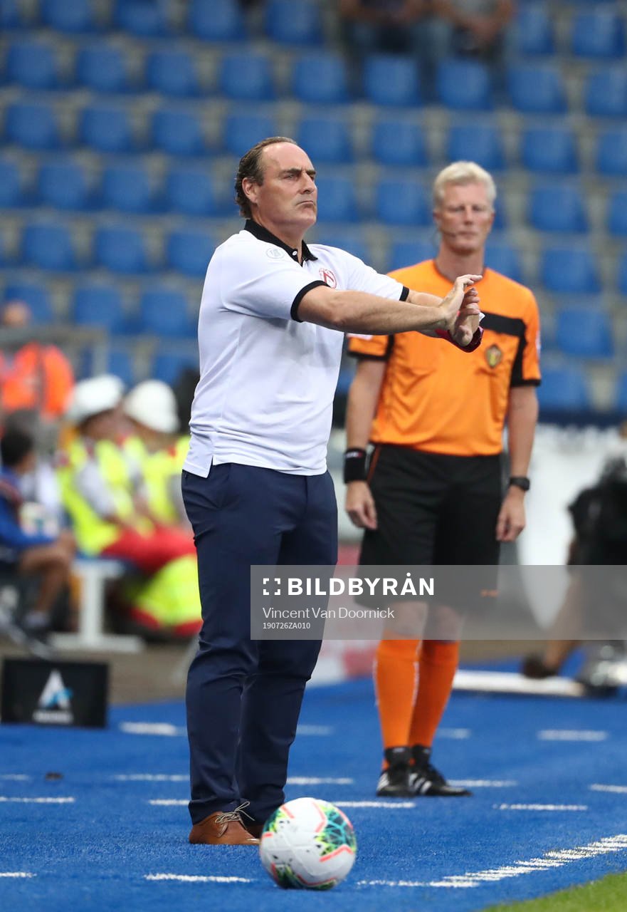 GENK, BELGIUM - JULY 26: Yves Vanderhaeghe, head coach of