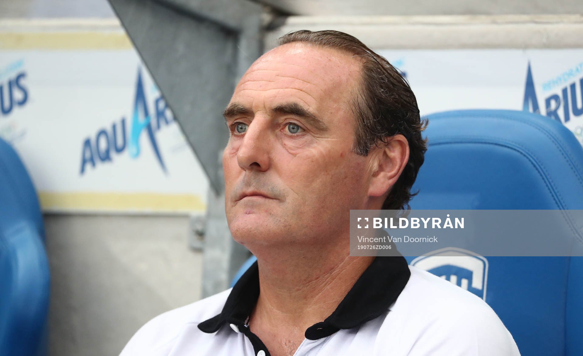 GENK, BELGIUM - JULY 26: Yves Vanderhaeghe, head coach of