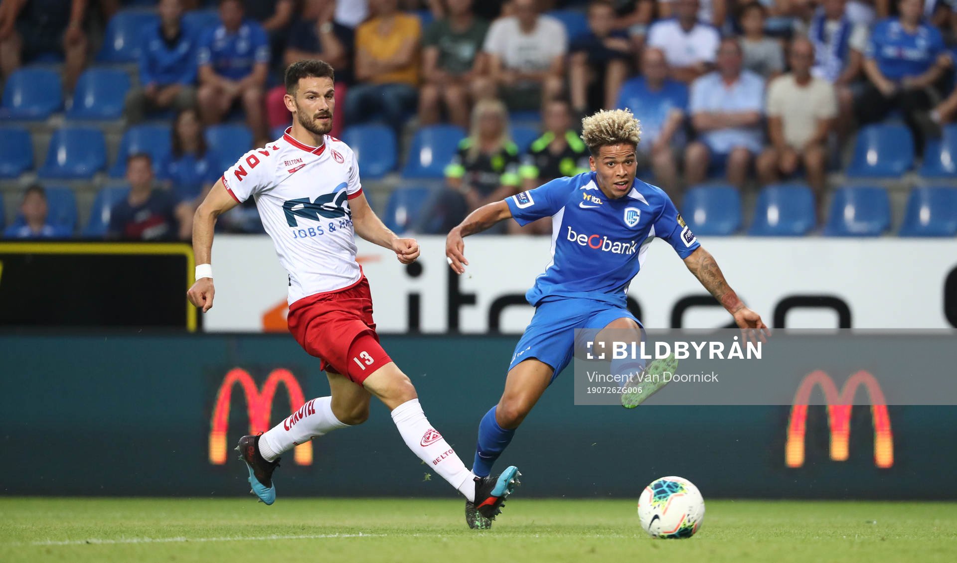 GENK, BELGIUM - JULY 26: ,K13, and Manuel Benson of Krc